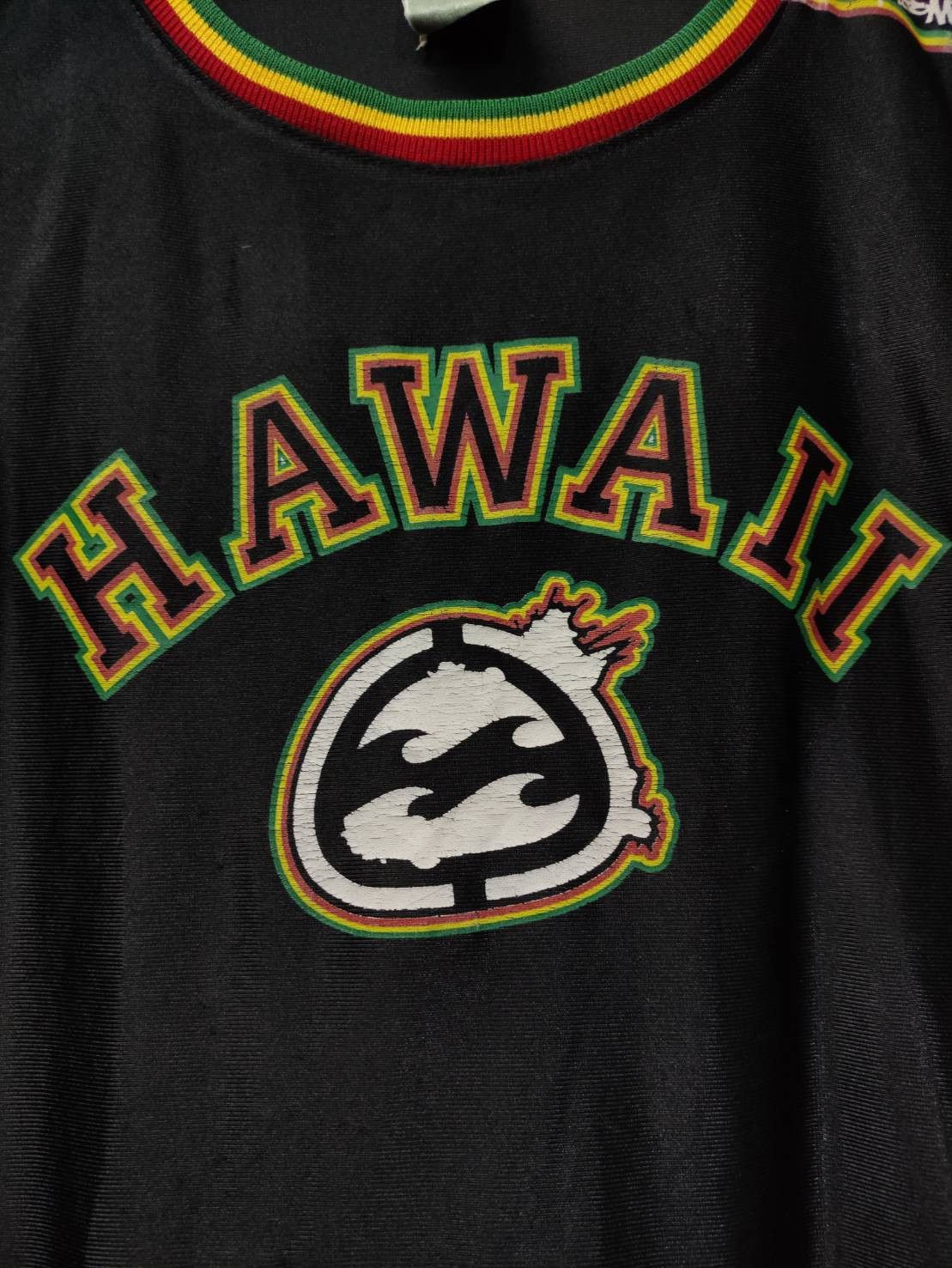 Billabong Vtg Billabong Andy Irons #1 World Champ Hawaii Rasta jersey Size US XL / EU 56 / 4 - 4 Thumbnail
