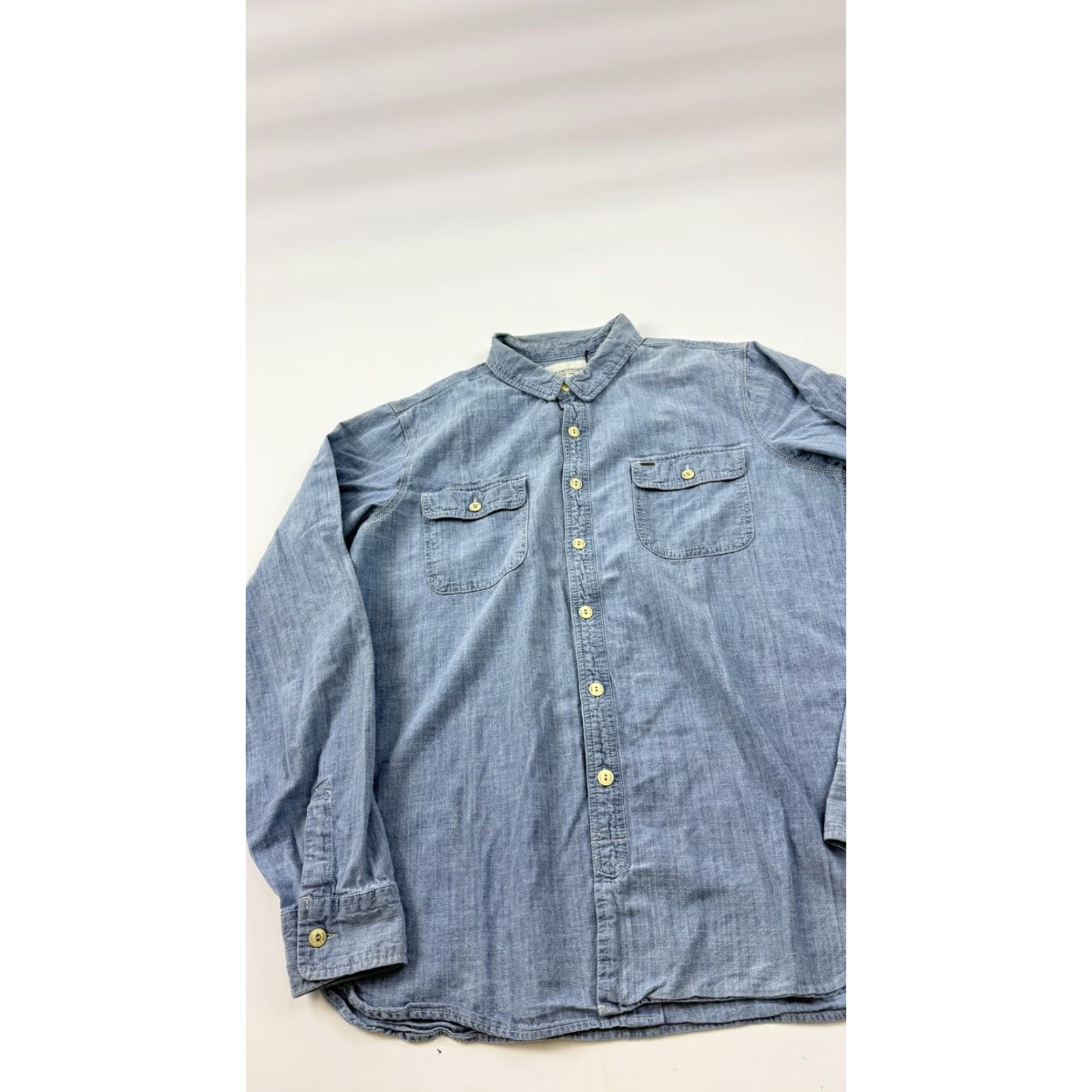 Obey VINTAGE Obey Propaganda Shirt Mens XL Blue Chambray Button Front Long Sleeve Casual Size US XL / EU 56 / 4 - 3 Thumbnail