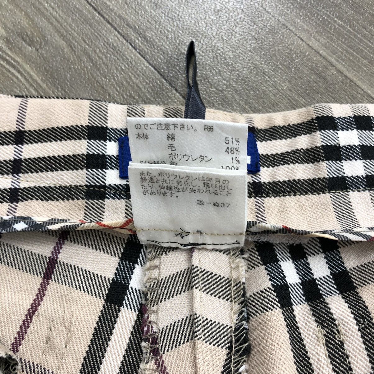Burberry Vintage Burberry London Blue Label Nova Check Flated Pants Size US 27 - 13 Thumbnail