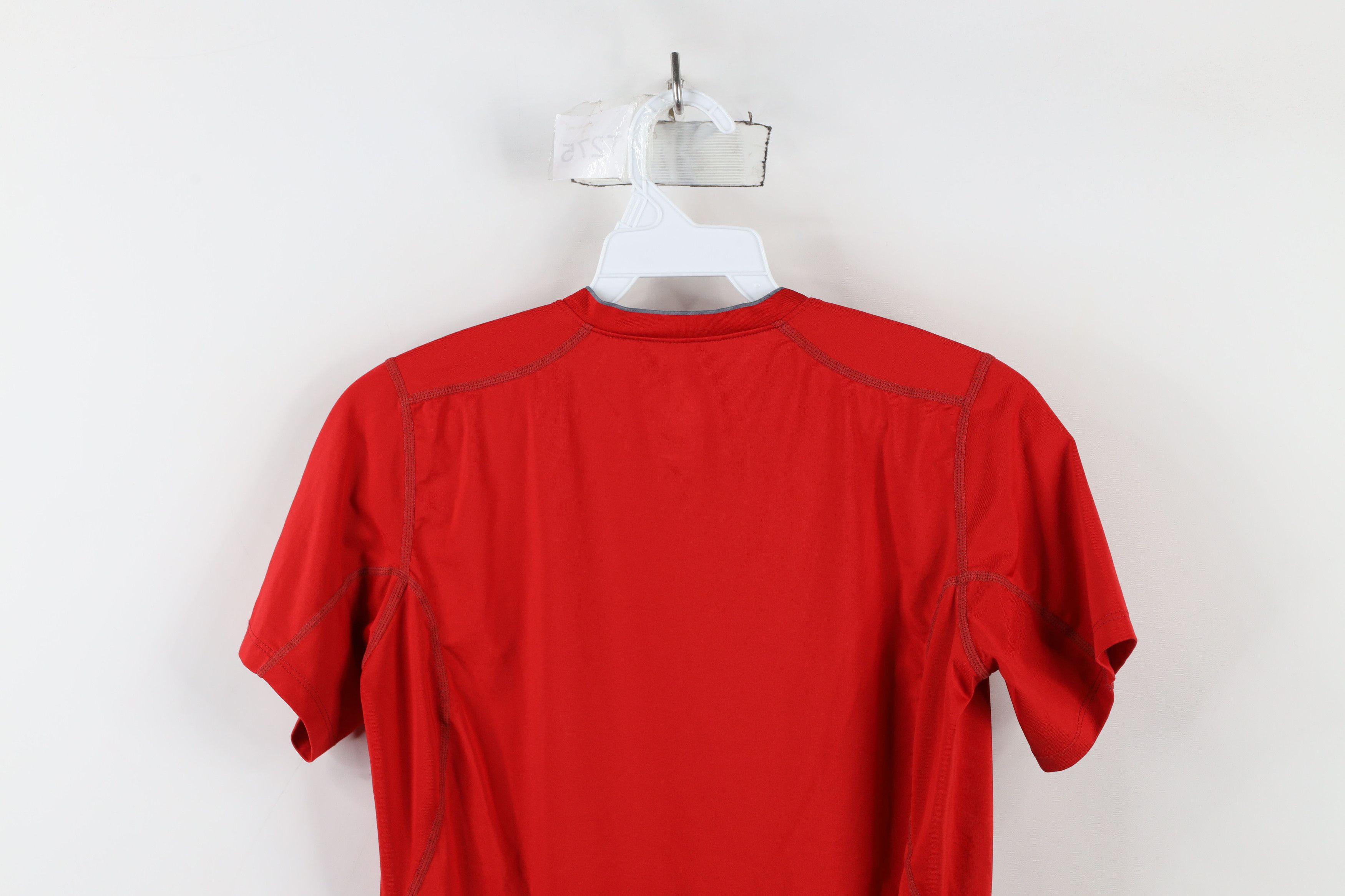 Nike × Vintage Nike Pro Combat Compression Gym Training V-Neck T-Shirt Red Size S / US 4 / IT 40 - 13 Thumbnail