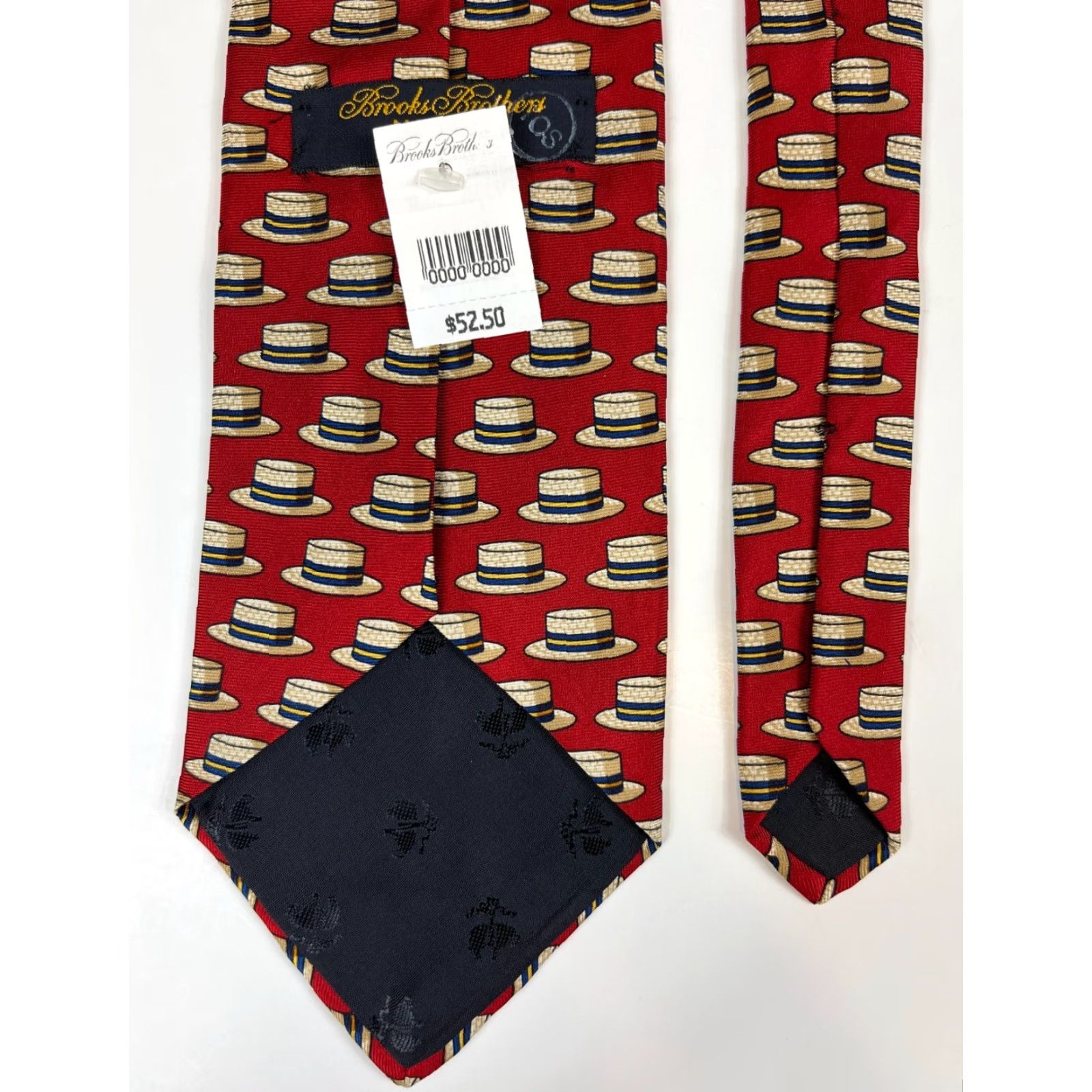 Brooks Brothers VINTAGE Brooks Brothers Makers Silk Tie Novelty Men’s USA Silk Tie Red 57-60" Wide 3.75" New with Tags Design Abstract American Preppy Mens Size ONE SIZE - 6 Thumbnail