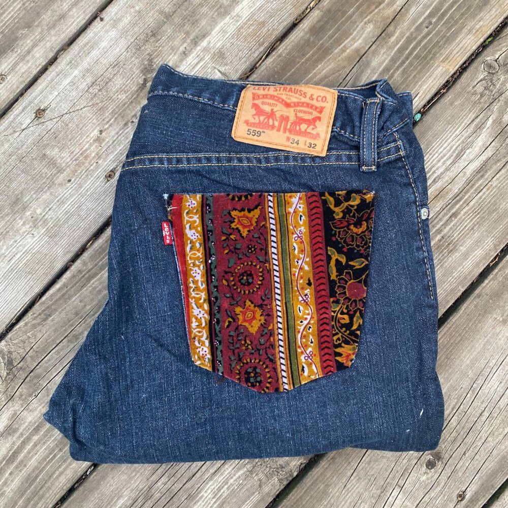 Levi's Vintage Levi Strauss Velvet Embroidered Jeans Size 34 / 32 Size US 34 / EU 50 - 2 Thumbnail