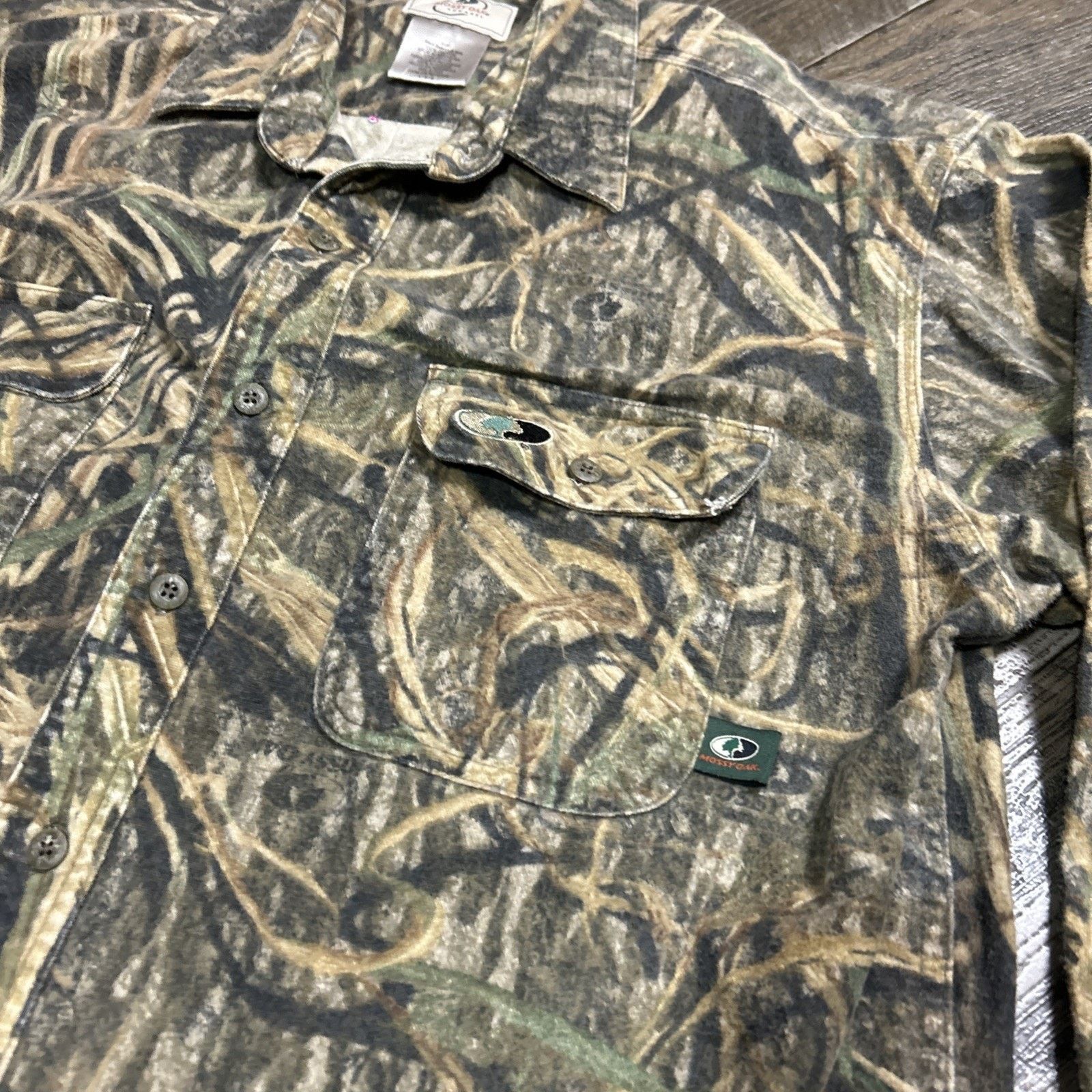 Mossy Oaks VTG Mossy Oak Chamois Button Up Flannel Shadow Grass Tree Size US L / EU 52-54 / 3 - 2 Thumbnail