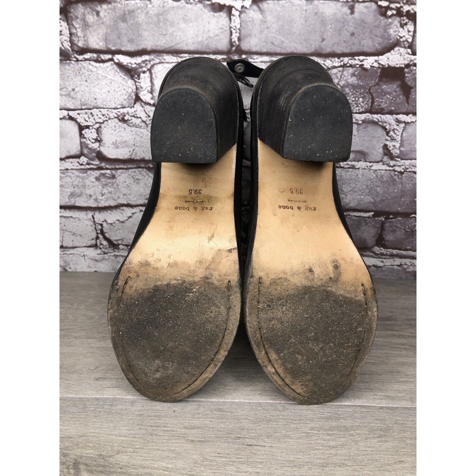 Rag & Bone Rag & Bone Black Leather Ankle Back Zip Heel Booties Women S Size US 9 / IT 39 - 22 Thumbnail