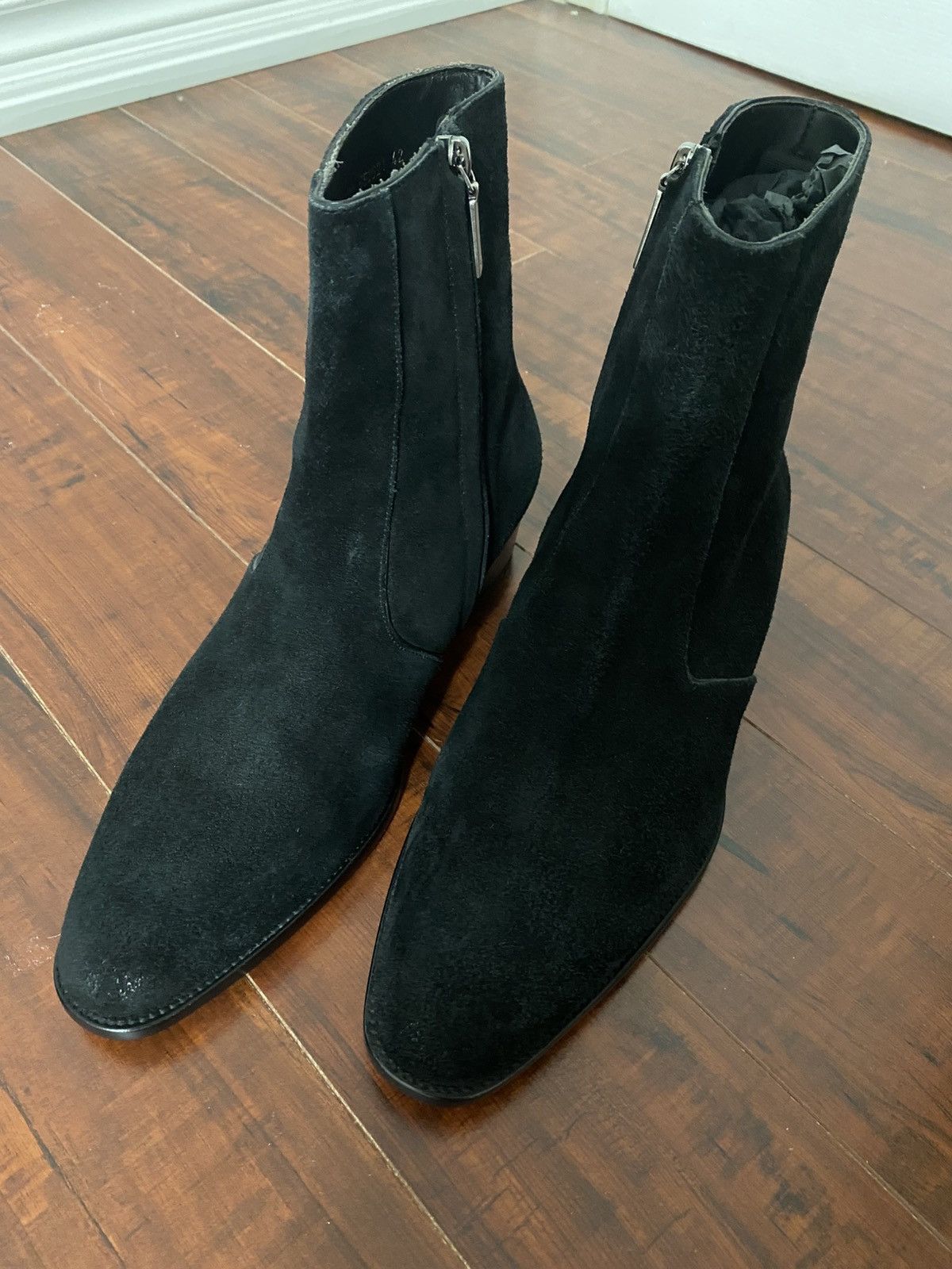 Saint Laurent Paris Saint Laurent Wyatt Zipped Boots in Black Suede Size US 9 / EU 42 - 5 Thumbnail