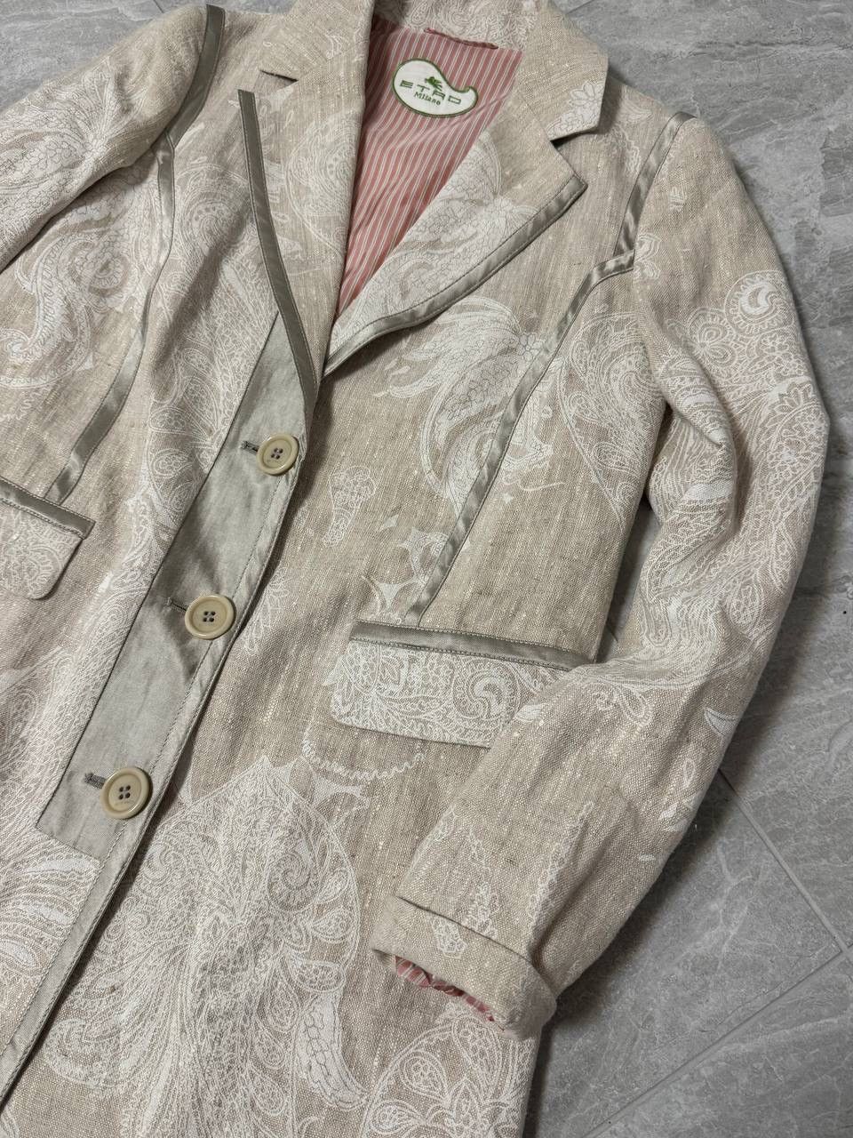 Etro Etro Linen Coat Size S / US 4 / IT 40 - 4 Thumbnail