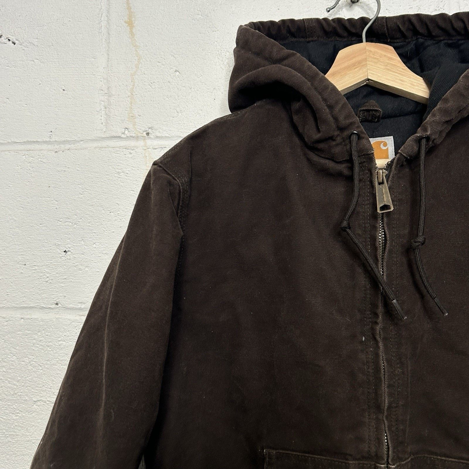 Carhartt Y2K Carhartt Quilted Hooded Active Jacket “Dark Brown” WJ130 Size XS / US 0-2 / IT 36-38 - 6 Thumbnail