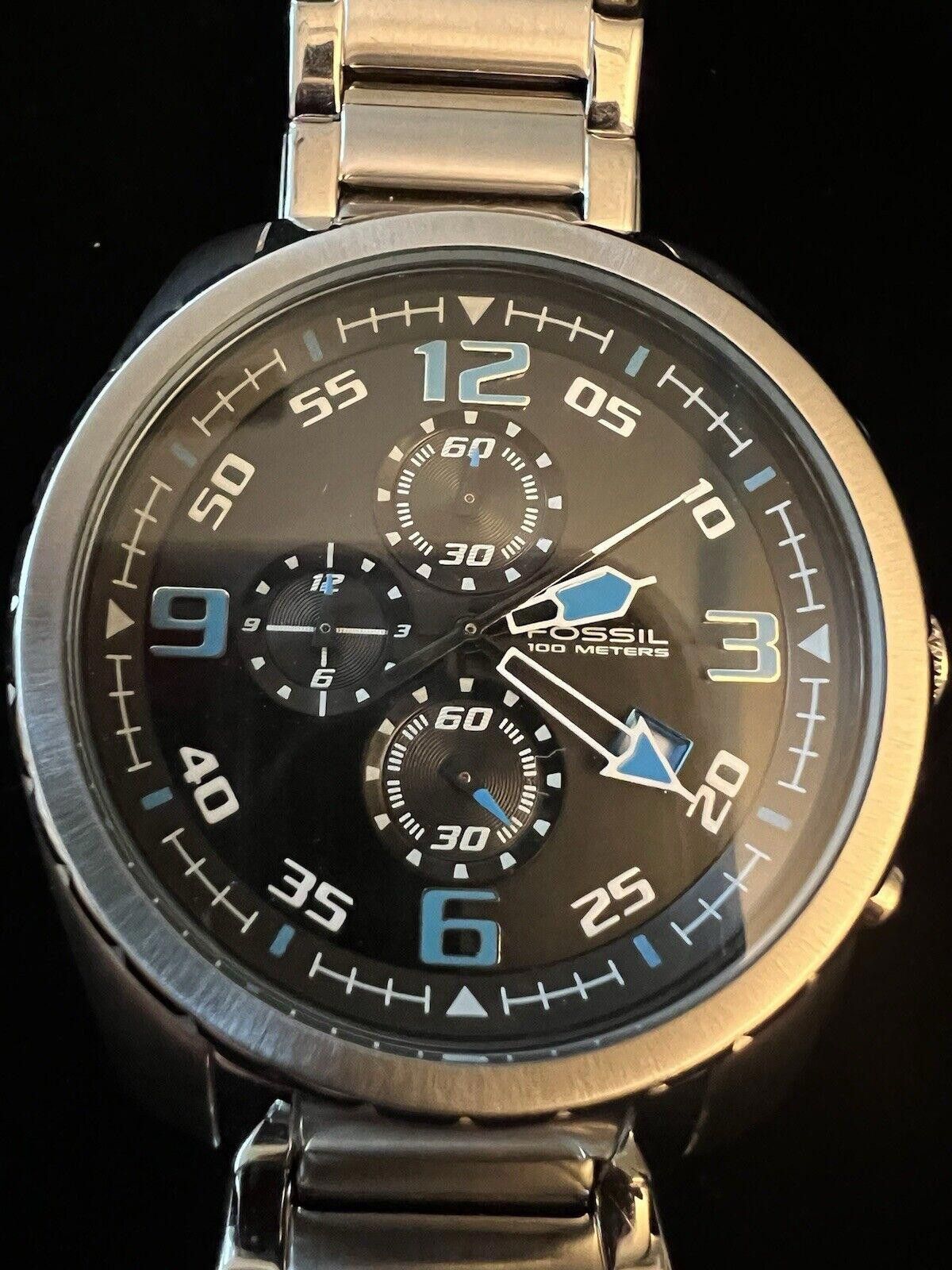 Fossil Fossil Men's Blue watch CH2507 Chronograph New Battery Size ONE SIZE - 2 Thumbnail