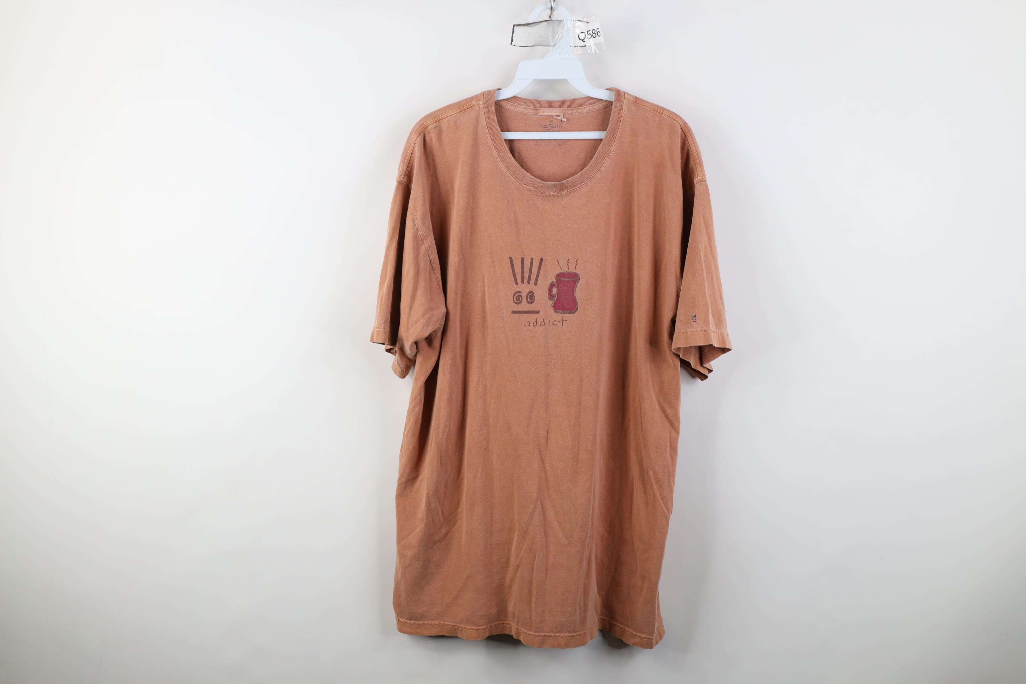 Vintage Vintage Y2K Streetwear Stonewash Coffee Addict T-Shirt Size US L / EU 52-54 / 3 - 1 Thumbnail