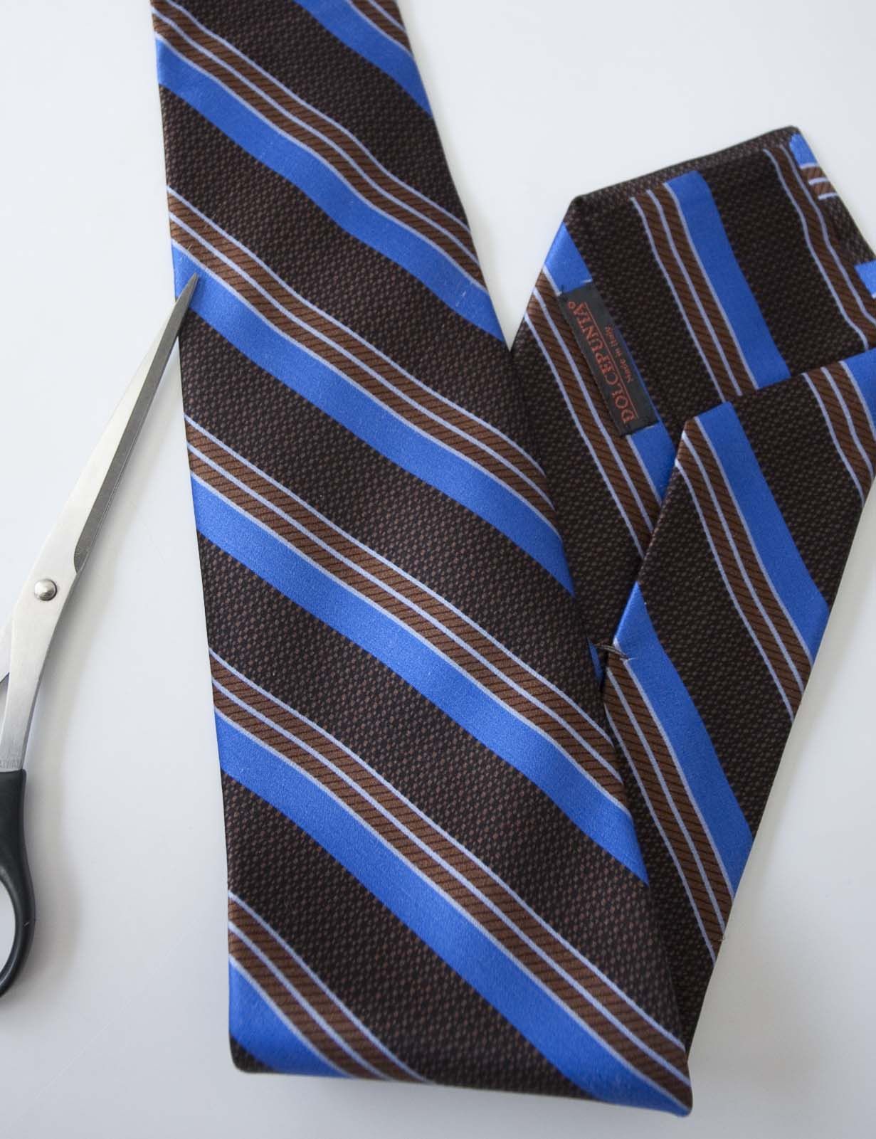 Dolcepunta Dolcepunta Tie Brown / Blue Silk Made in Italy Size ONE SIZE - 4 Thumbnail