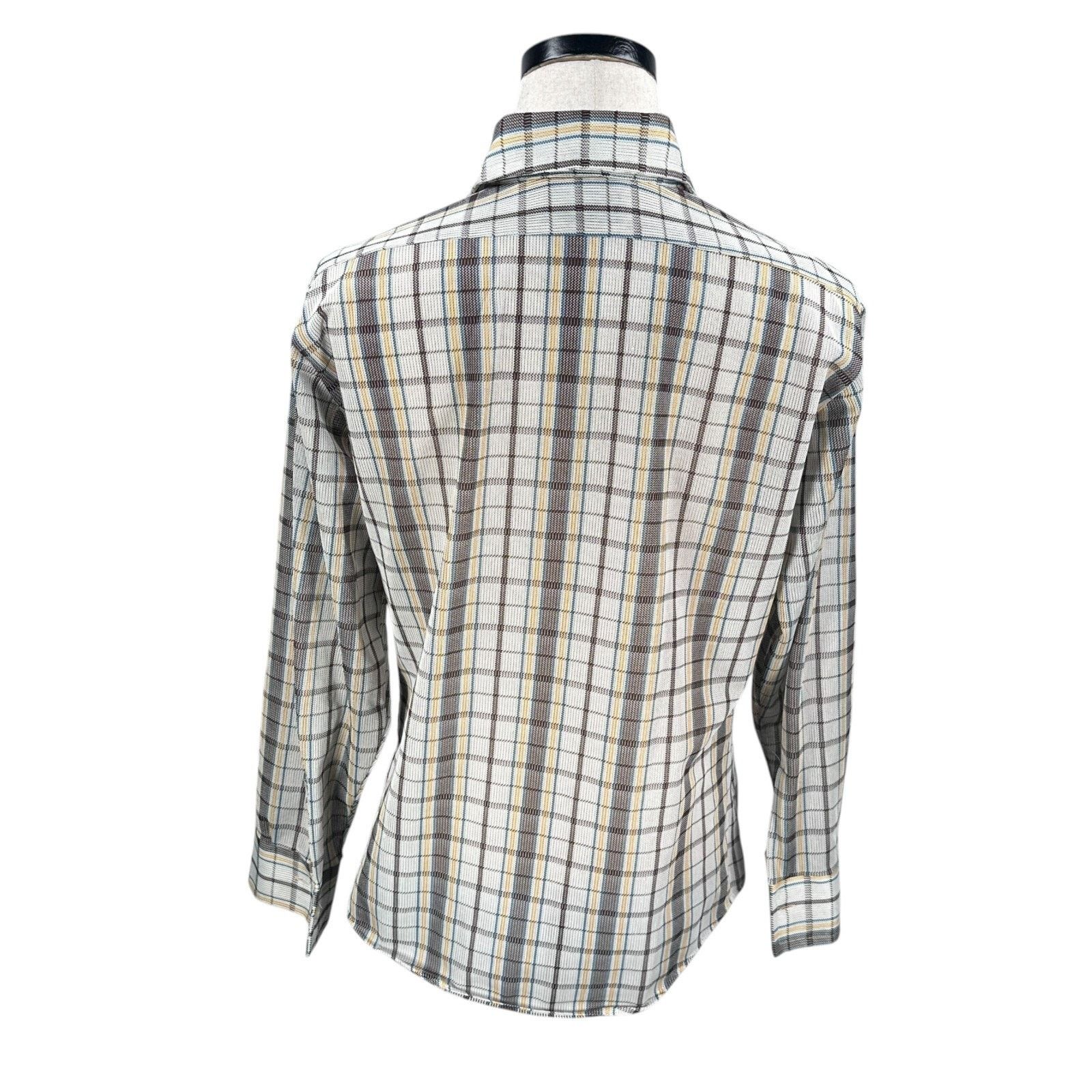 Other VTG BVD XKE Disco Shirt Mens Large Multi Plaid Collar Button Size US L / EU 52-54 / 3 - 5 Thumbnail