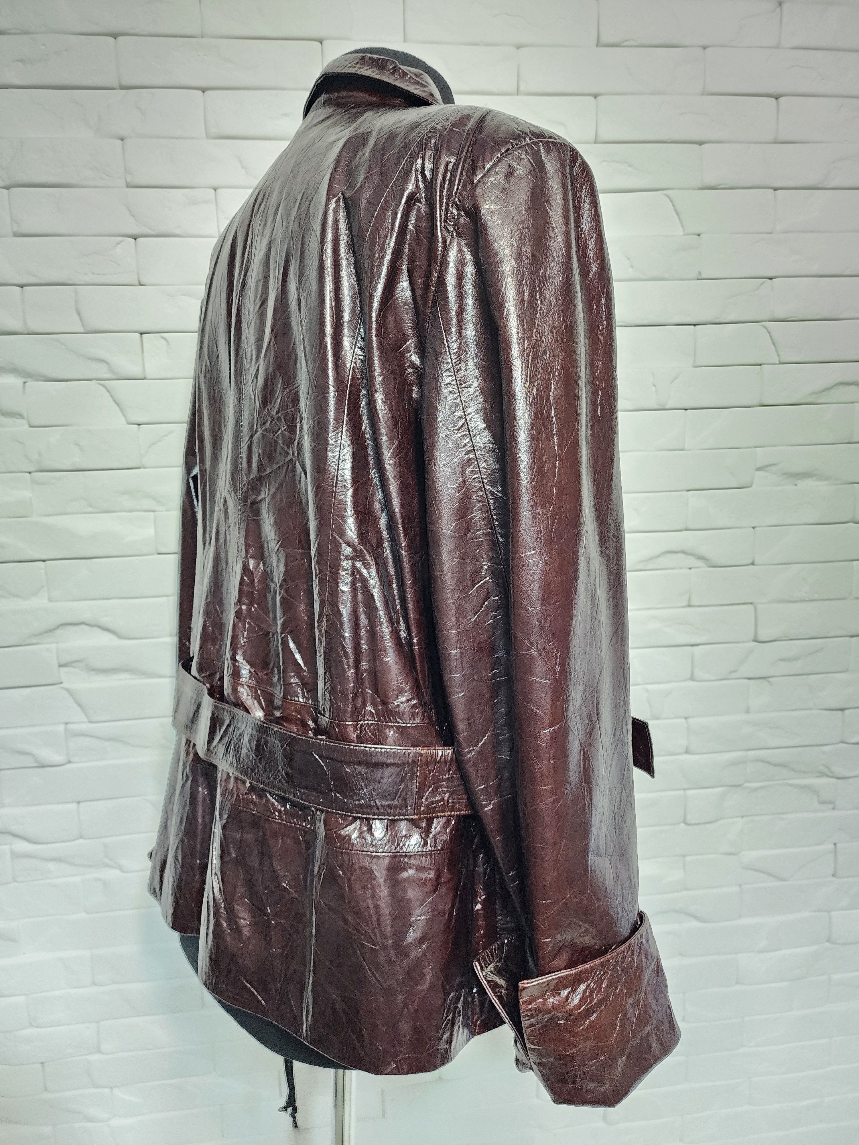 Genuine Leather Brown Leather Jacket: Women's Coat Size 3XL / US 20-22 - 5 Thumbnail