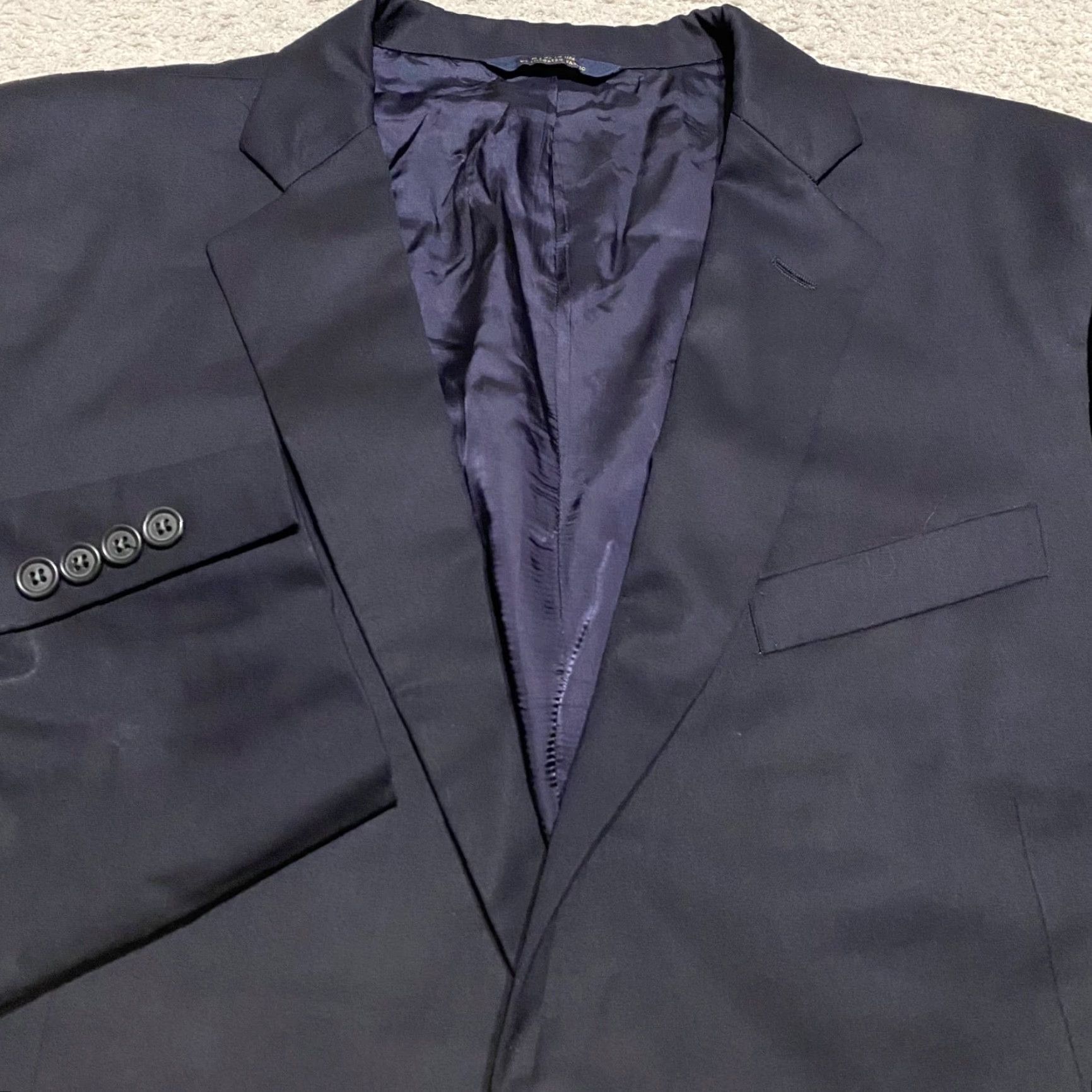 Brooks Brothers Brooks Brothers Blazer Mens 46R Solid Blue Wool Two-Button Vintage? (Note: The original title indicates non-vintage; kept as valid) Size 46R - 5 Thumbnail