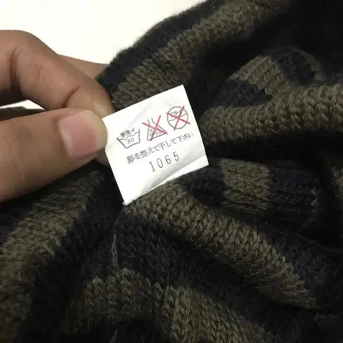 Japanese Brand Stripe Punk Design Danger Zone Beanie Hat Size ONE SIZE - 5 Thumbnail