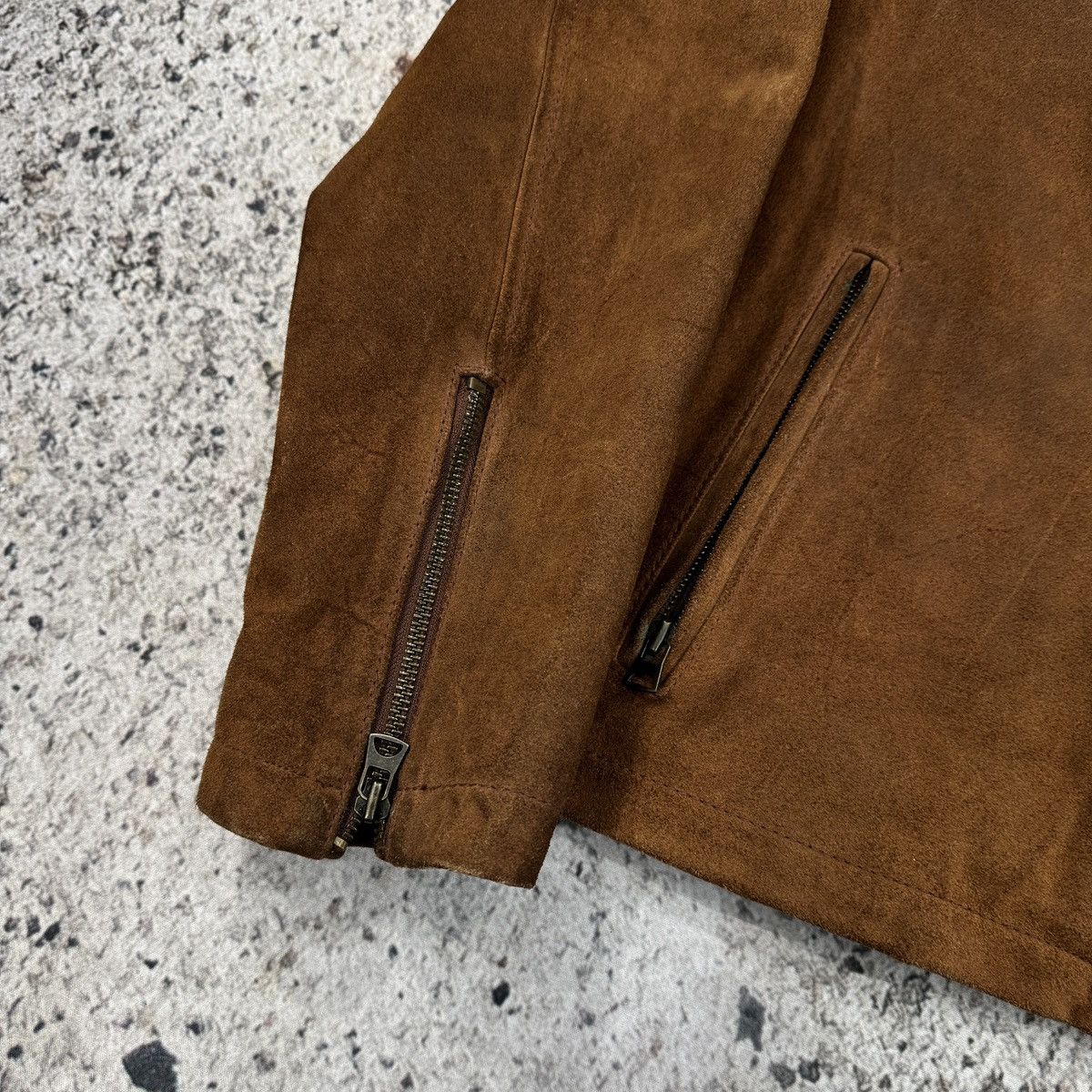 Levi's Vintage Levi's Cognac Brown Suede Cafe Racer Jacket Size US M / EU 48-50 / 2 - 18 Thumbnail