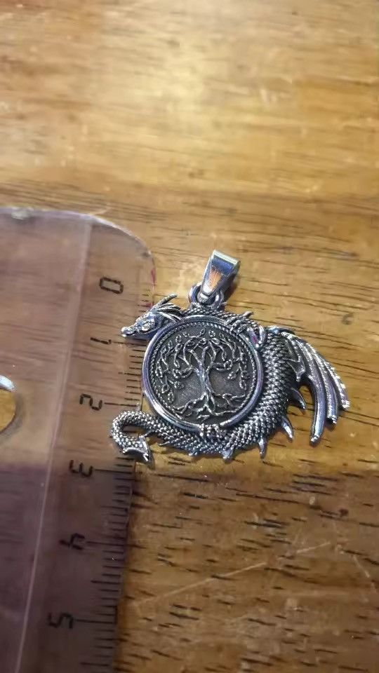 Jewelry Tree of Life and dragon Pendant Necklace Size ONE SIZE - 7 Thumbnail