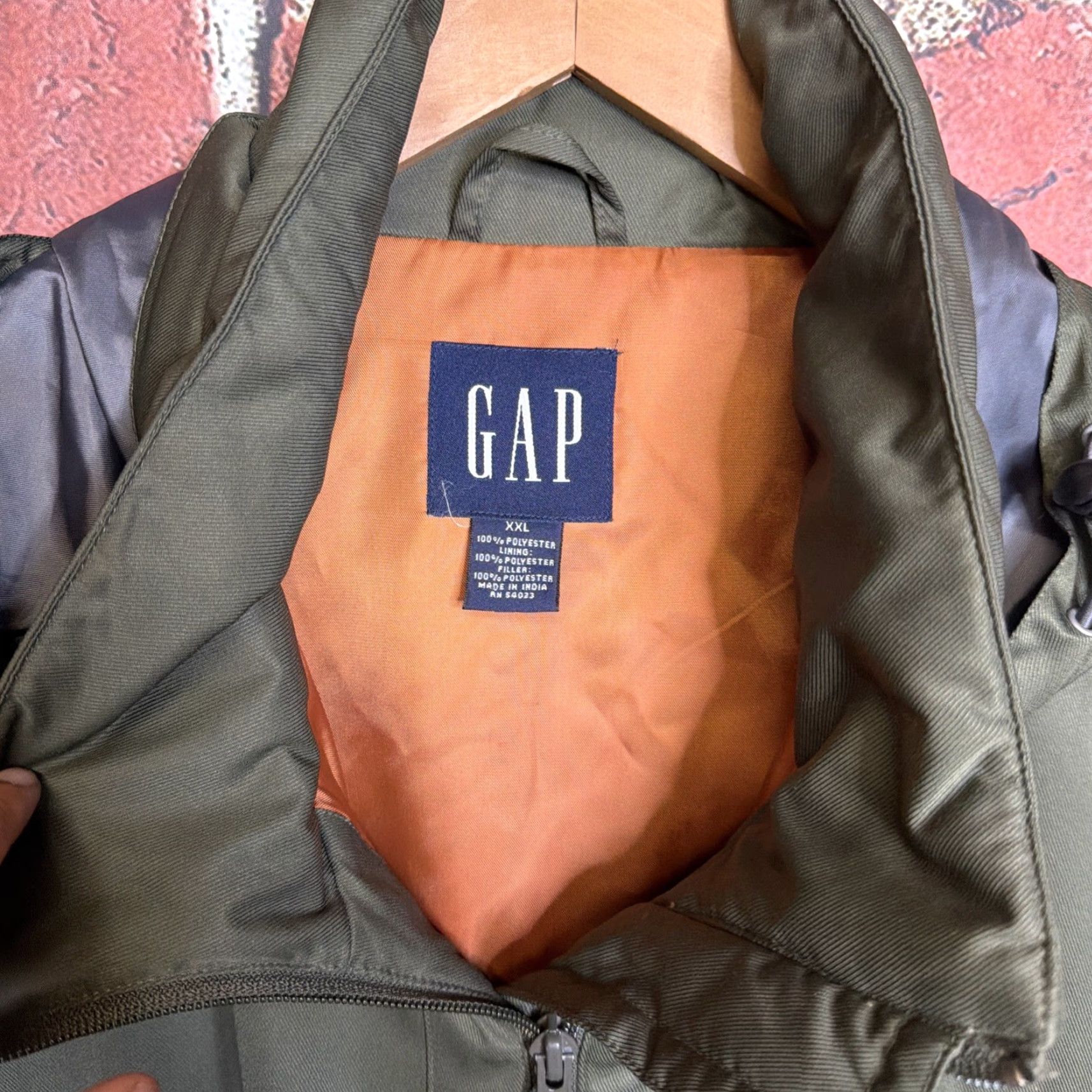 Gap VINTAGE Gap Coat Mens XL Green Hooded Full Zip Parka Jacket Size US XL / EU 56 / 4 - 2 Thumbnail