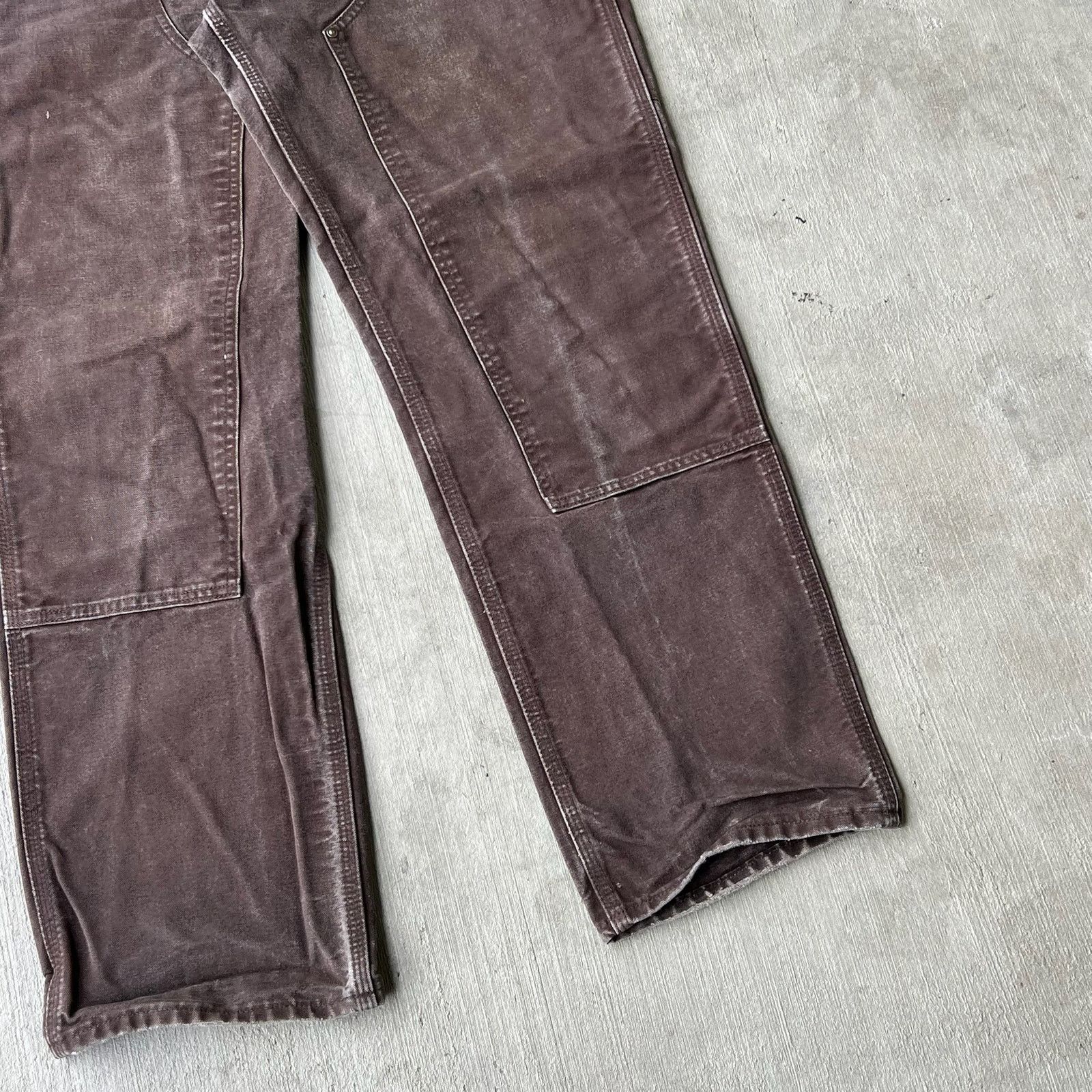 Carhartt × Vintage Carhartt faded brown double knee work wear carpenter pants Size US 31 - 8 Thumbnail