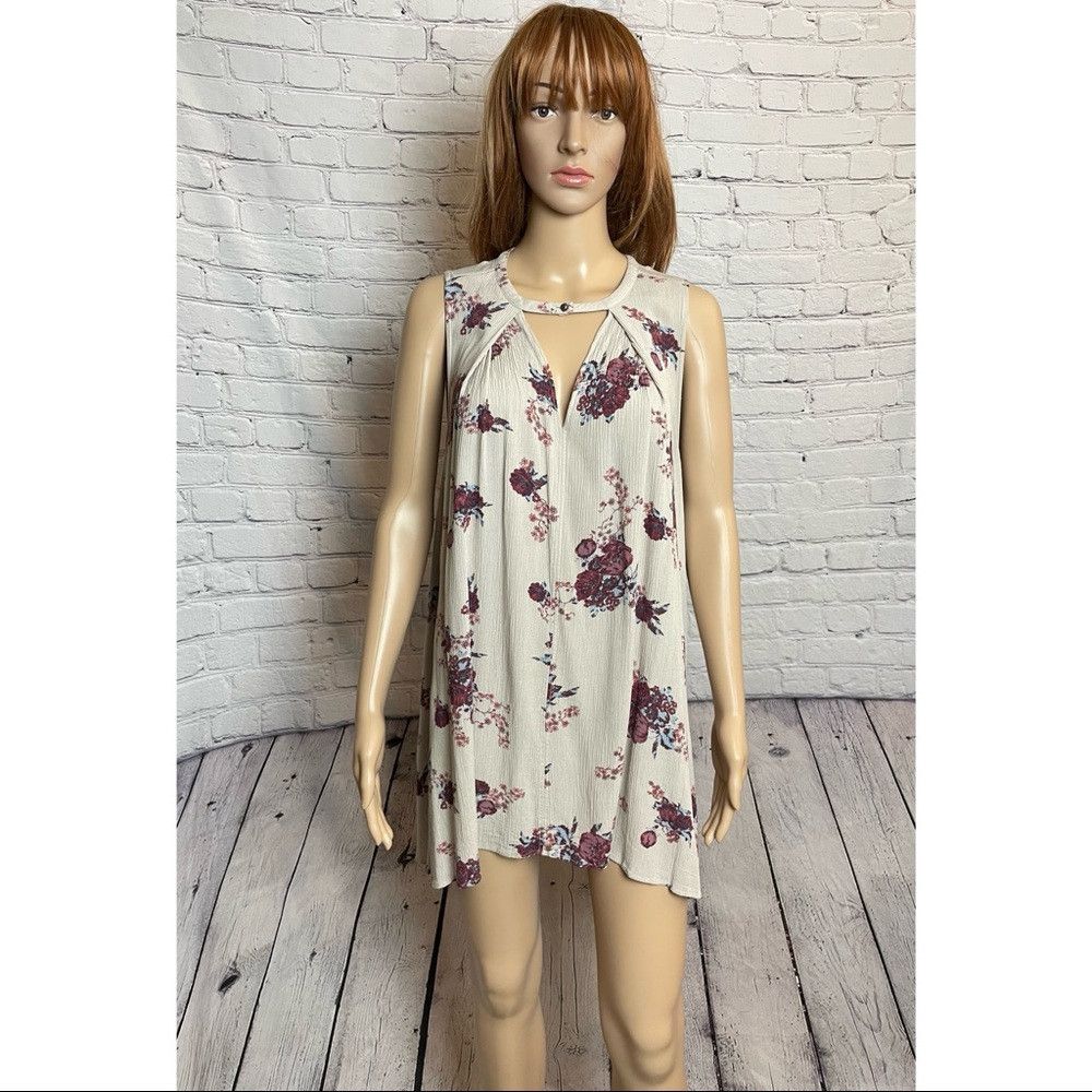 Free People New Free People Tree Swing Tunic Sleeveless Washed Stone Co Size XS / US 0-2 / IT 36-38 - 2 Thumbnail