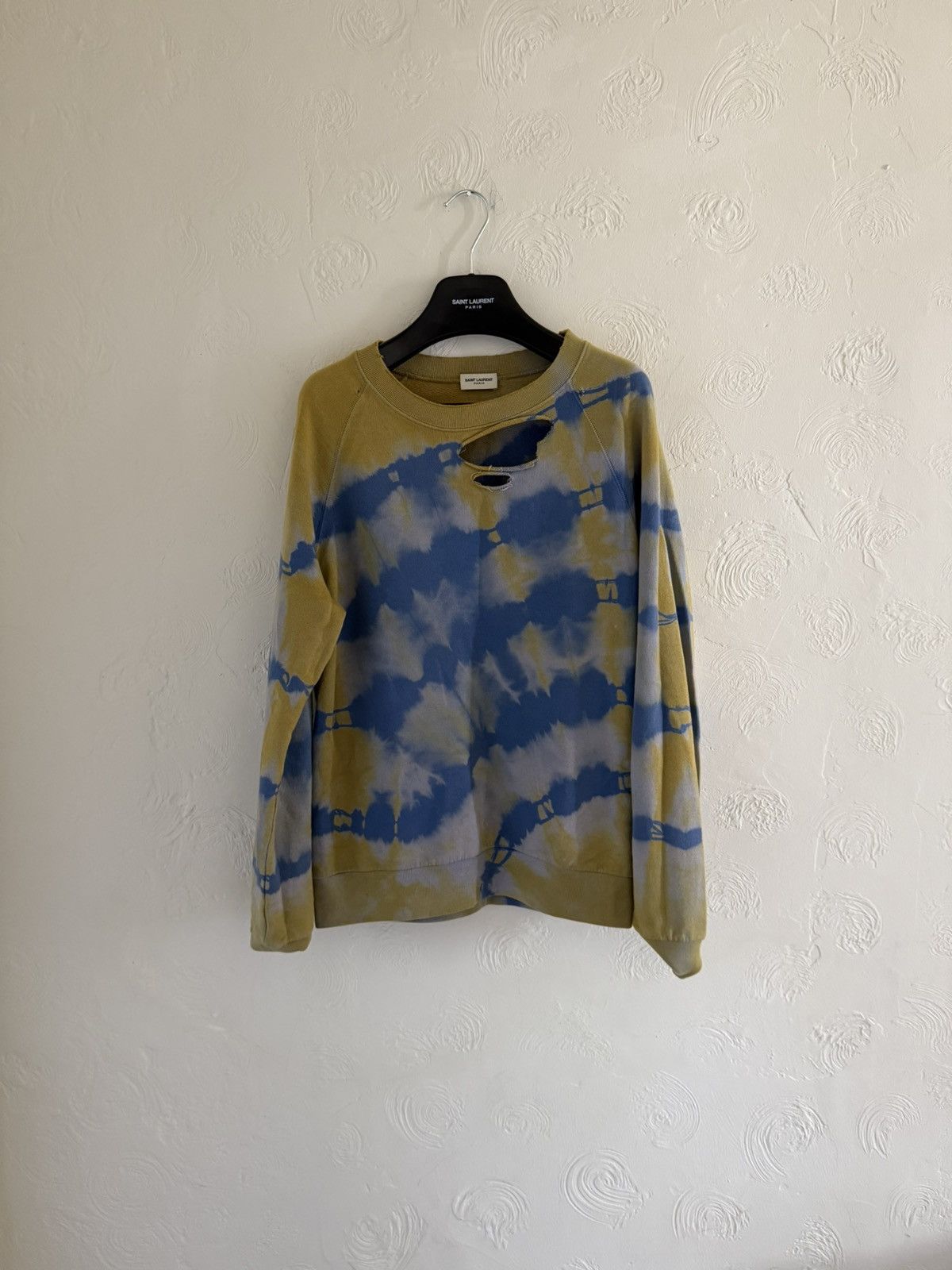 Hedi Slimane × Saint Laurent Paris Grail — Saint Laurent SS16 tie dye sweatshirt Size US S / EU 44-46 / 1 - 2 Thumbnail