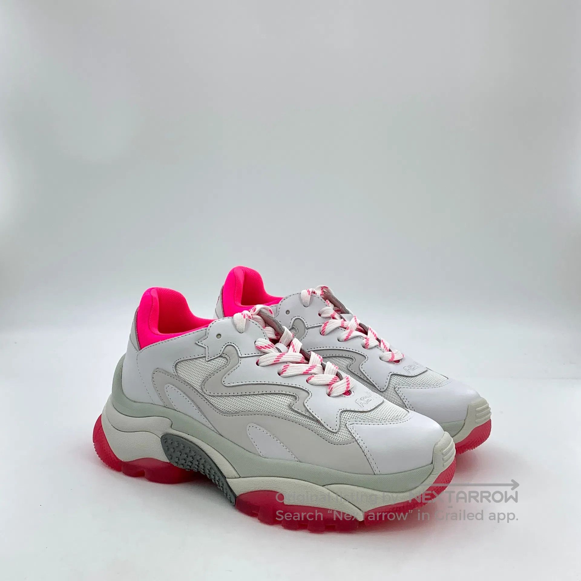 ASH ASH White Lace-Up Casual Flat Sports Dad Shoes| Size US 6 / EU 39 - 2 Thumbnail