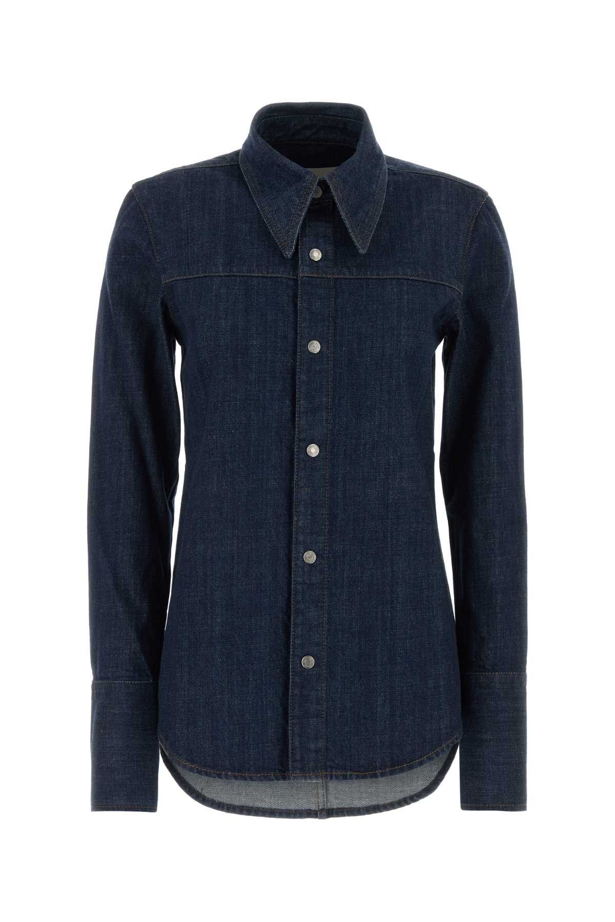 AMI Blue Denim Shirt Size XS / US 0-2 / IT 36-38 - 1 Thumbnail