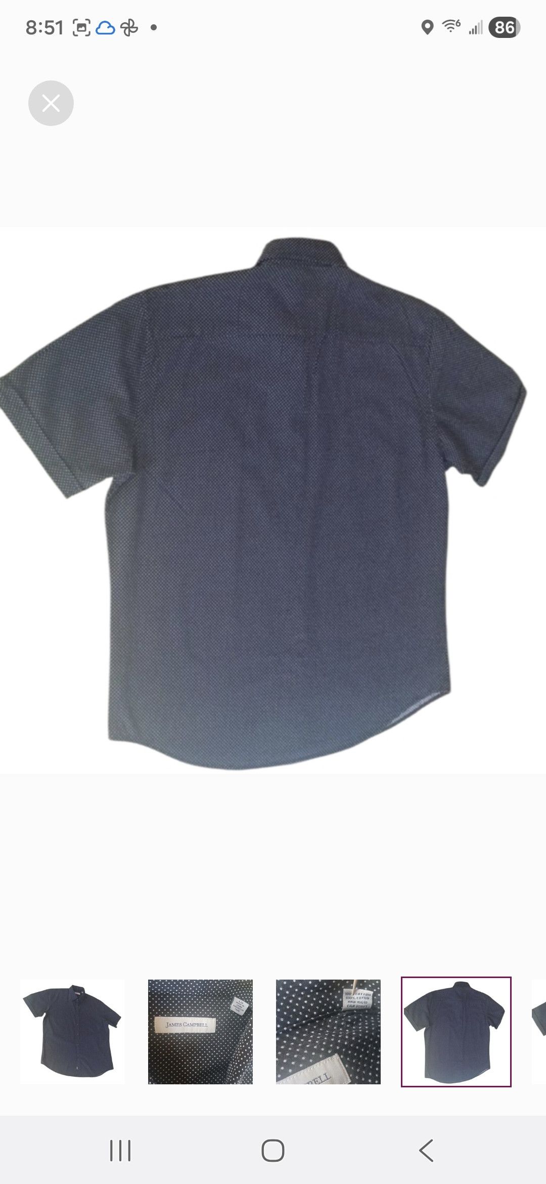 James Campbell James Campbell Short Sleeve Button Up Shirt Size US L / EU 52-54 / 3 - 5 Thumbnail
