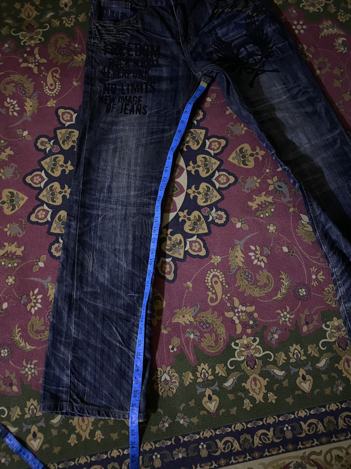 If Six Was Nine Vintage Japanese Brand ENERGY Distressed Denim Punk Style Size US 32 / EU 48 - 19 Thumbnail