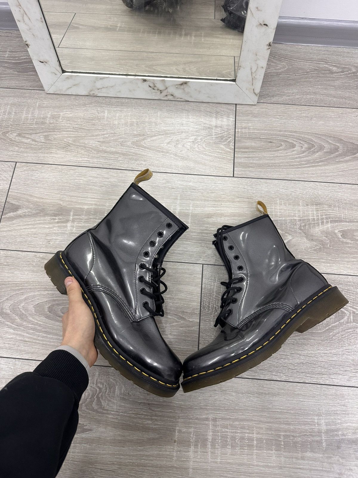 Dr. Martens Dr.Martens 1460 Vegan Chrome Boots Size US 9 / EU 42 - 1 Thumbnail