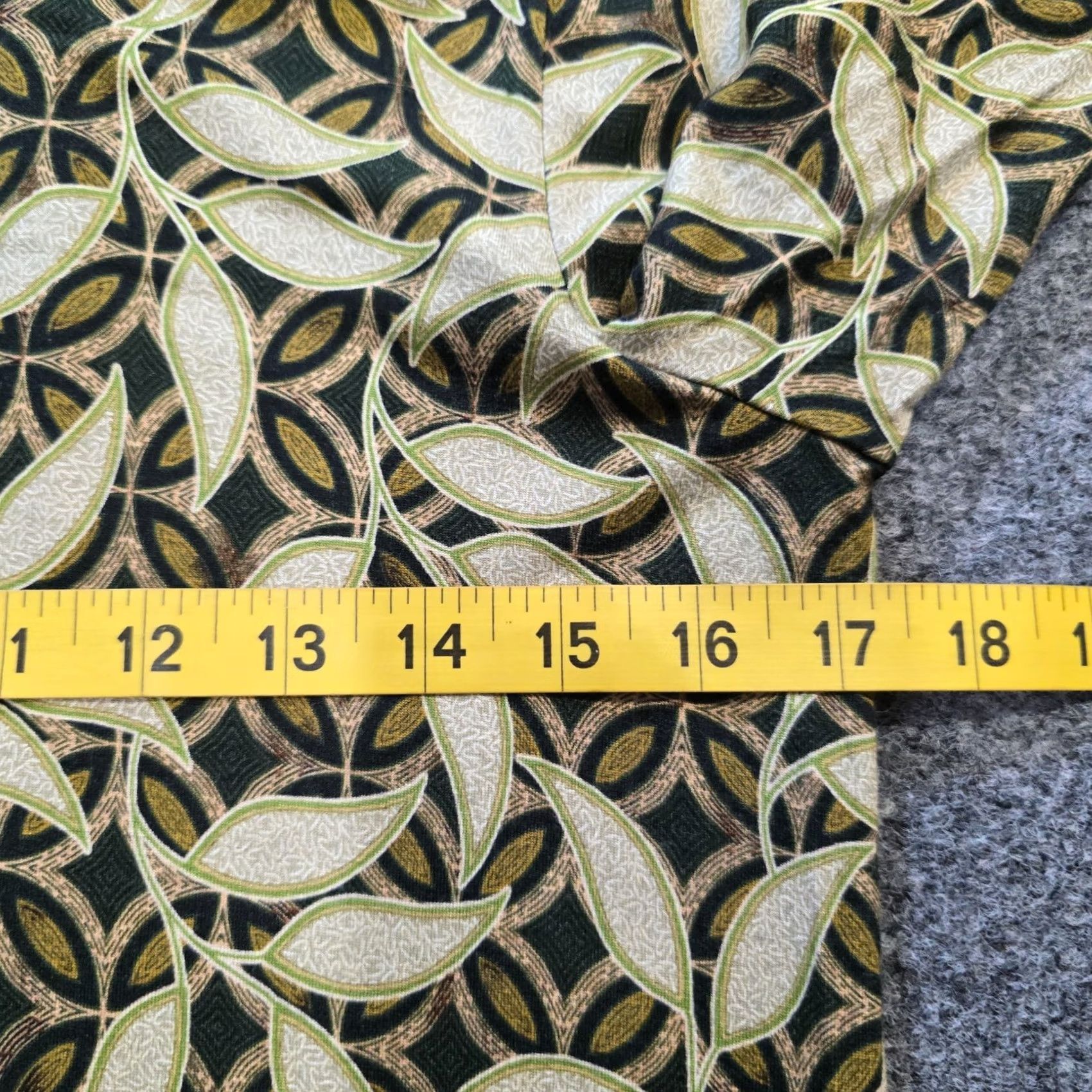 Vintage Salaam Top Women Medium Black Tan Abstract Art To Wear 3/4 Sleeve Stretch Casual Shirt Womens Size M / US 6-8 / IT 42-44 - 5 Thumbnail