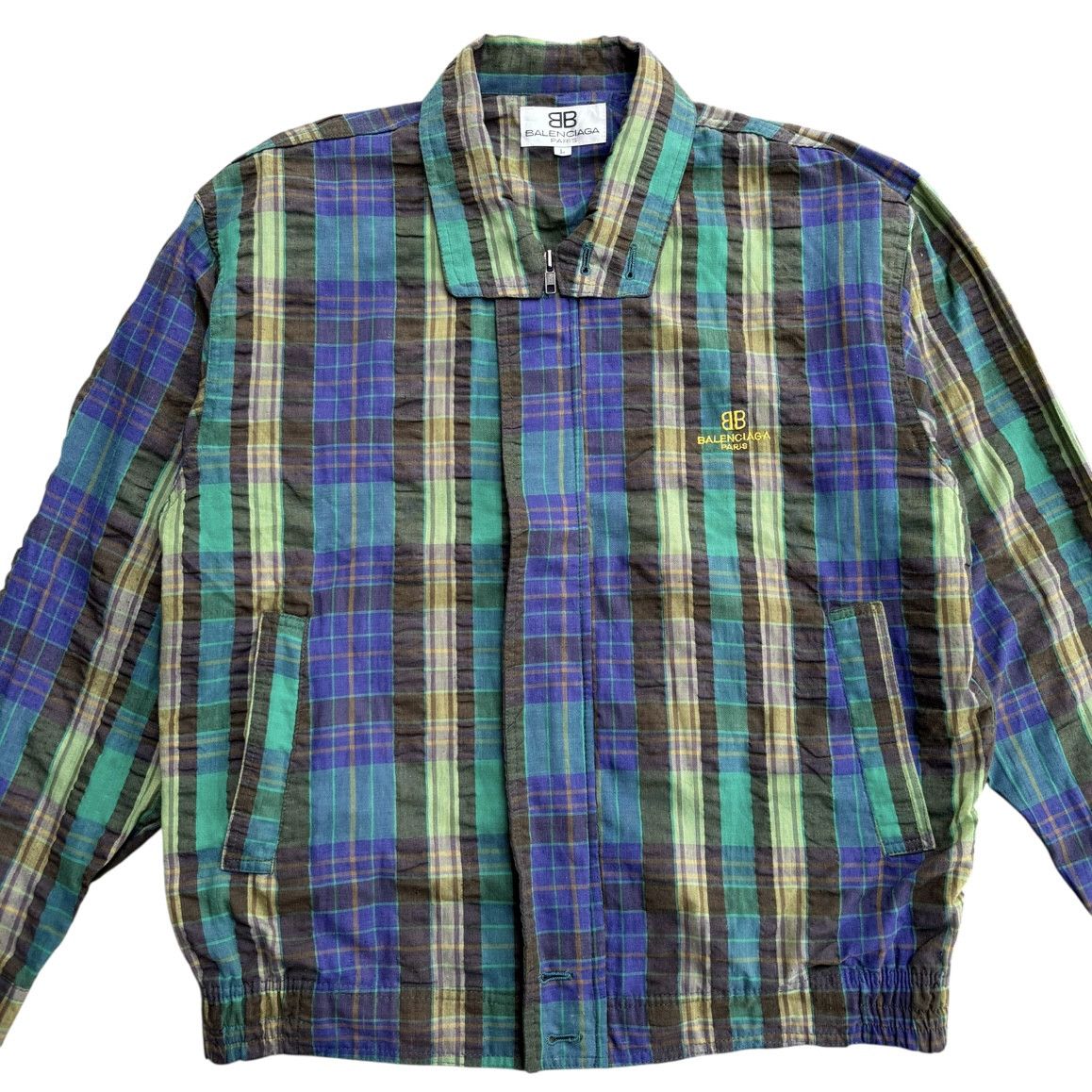 Balenciaga Balenciaga Plaid Bomber Jacket Size US L / EU 52-54 / 3 - 2 Thumbnail