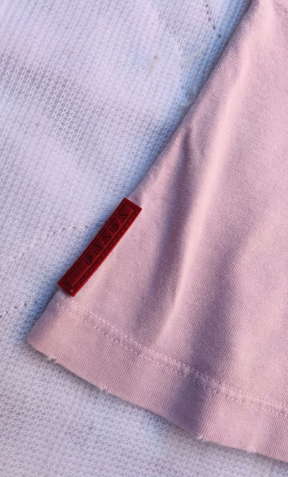 Prada Vintage Womens PRADA torn T-SHIRT Tees Red Tab Y2K Pink Size L / US 10 / IT 46 - 6 Thumbnail