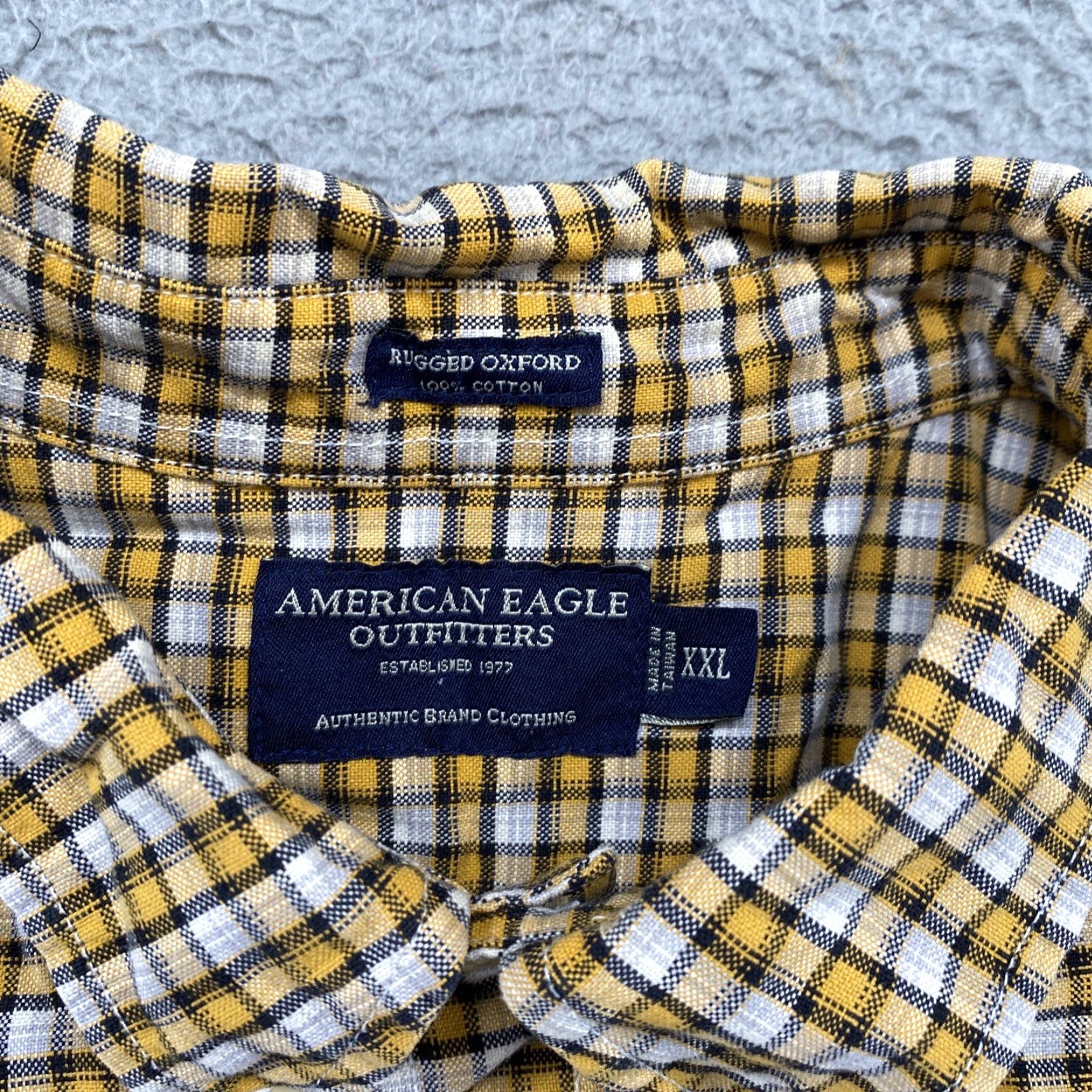 American Eagle Outfitters American Eagle Outfitters Shirt Mens Rugged Oxford Plaid 2XL Multicolor Long Sleeve Button-Up Size US XXL / EU 58 / 5 - 3 Thumbnail