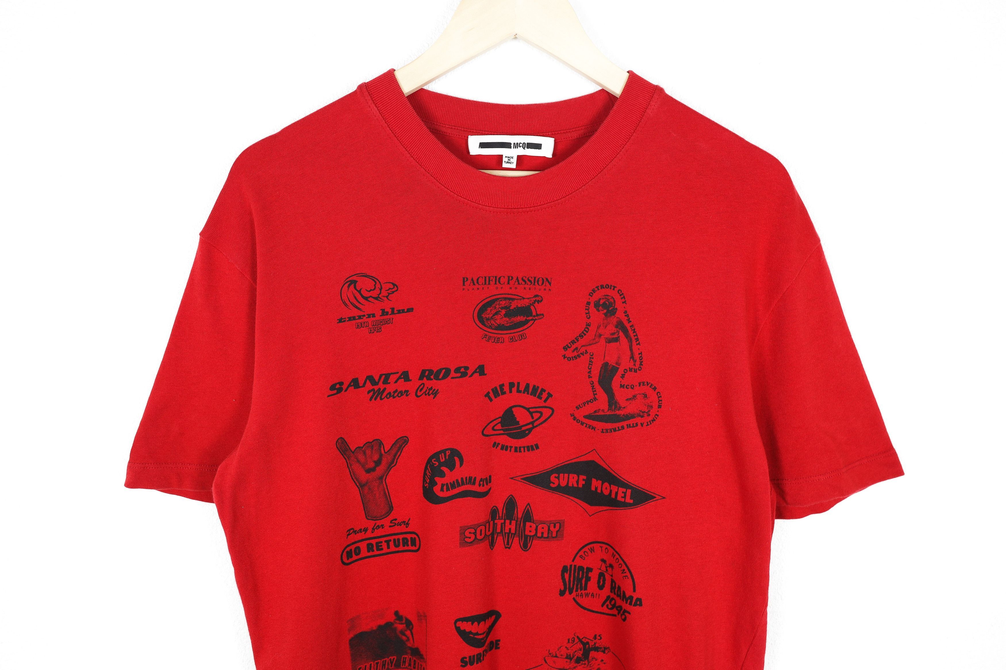 Alexander McQueen Alexander McQueen MCQ Surf Motel Beach Bay Printed Tee Size US M / EU 48-50 / 2 - 2 Thumbnail
