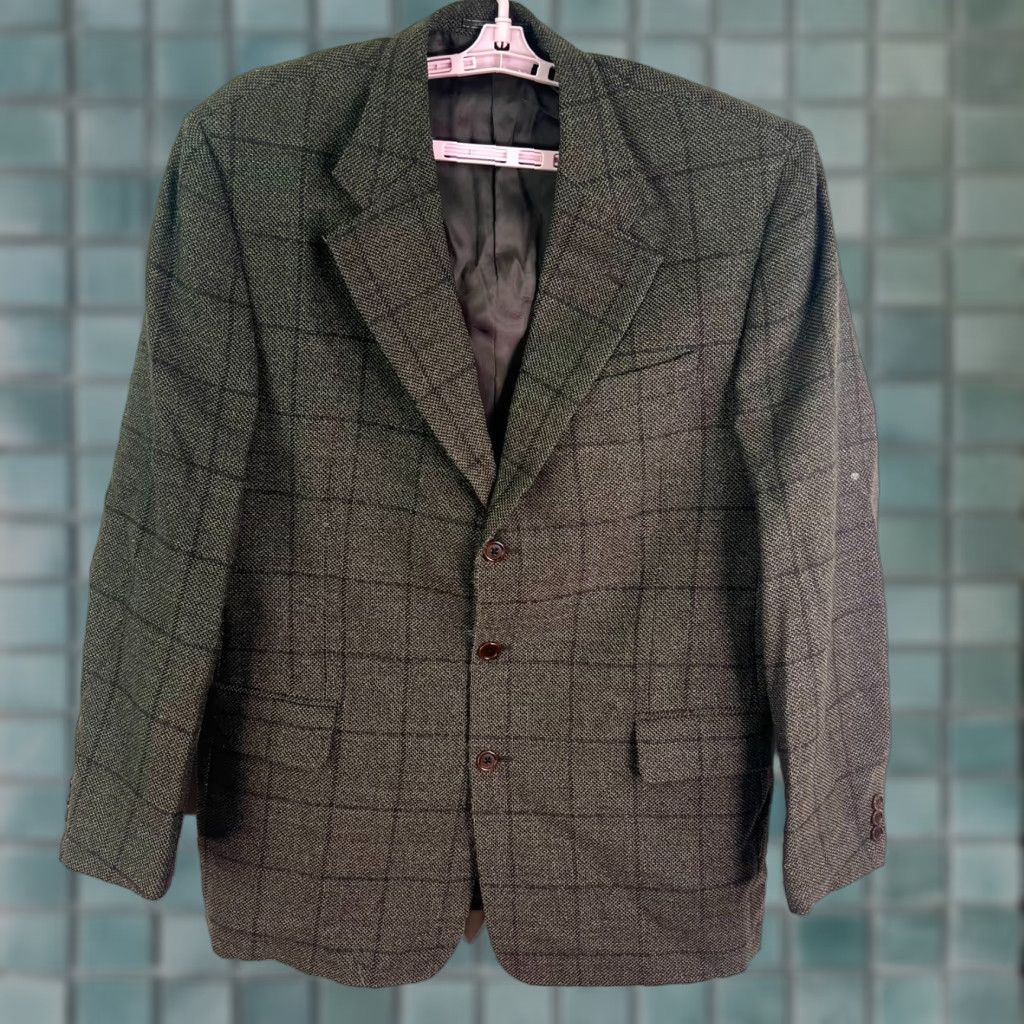 Nordstrom VINTAGE Ferla Nordstrom's Wool Window Checked 3 Button Sport Jacket Mens 44L Brown Size US S / EU 44-46 / 1 - 1 Thumbnail