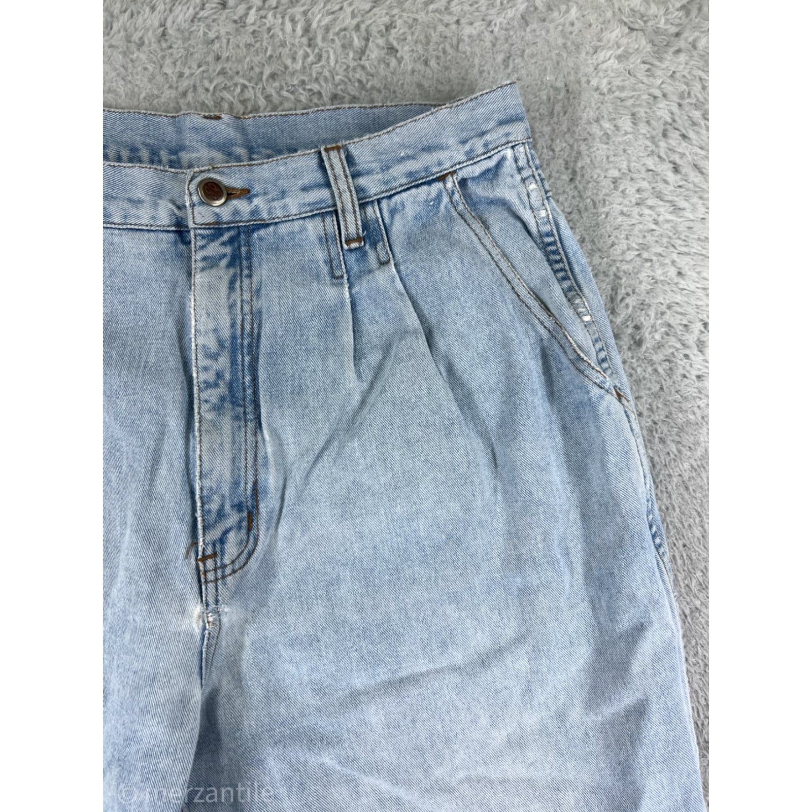 Bill Blass VINTAGE Bill Blass Jeans Women 16 Blue Denim High Rise Mom Tapered Regular Size 16 Blue Floral 90s Womens Size 38" / US 16 / IT 52 - 7 Thumbnail