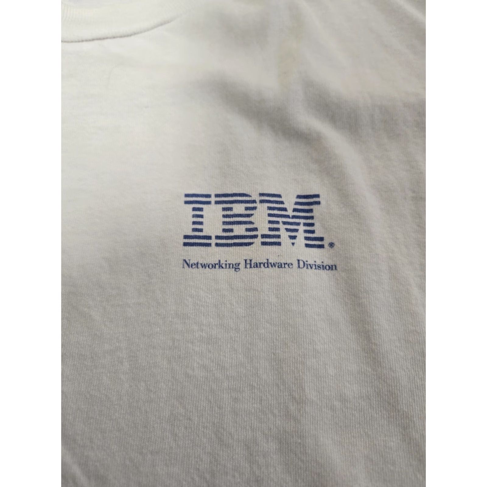 Gildan VINTAGE IBM Shirt Mens XL White Networking Hardware PCI Token Ring Promo 90s Size US XL / EU 56 / 4 - 4 Thumbnail