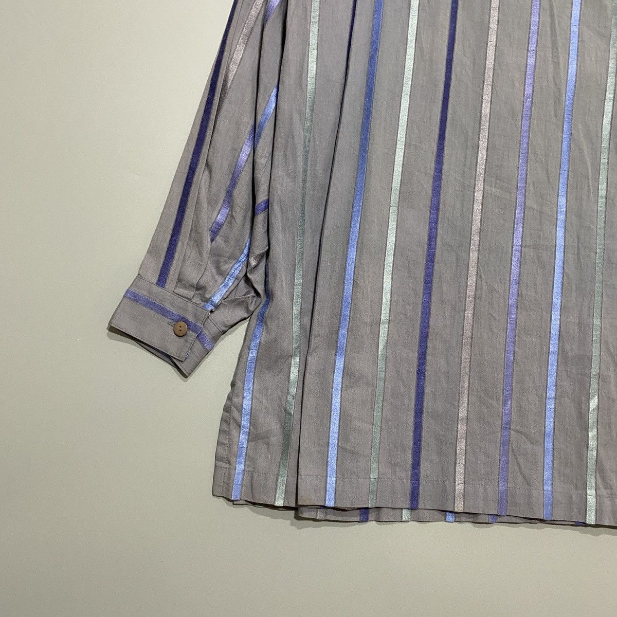 Issey Miyake 90s Issey Miyake Pleated Side Button Shirt Size US M / EU 48-50 / 2 - 12 Thumbnail