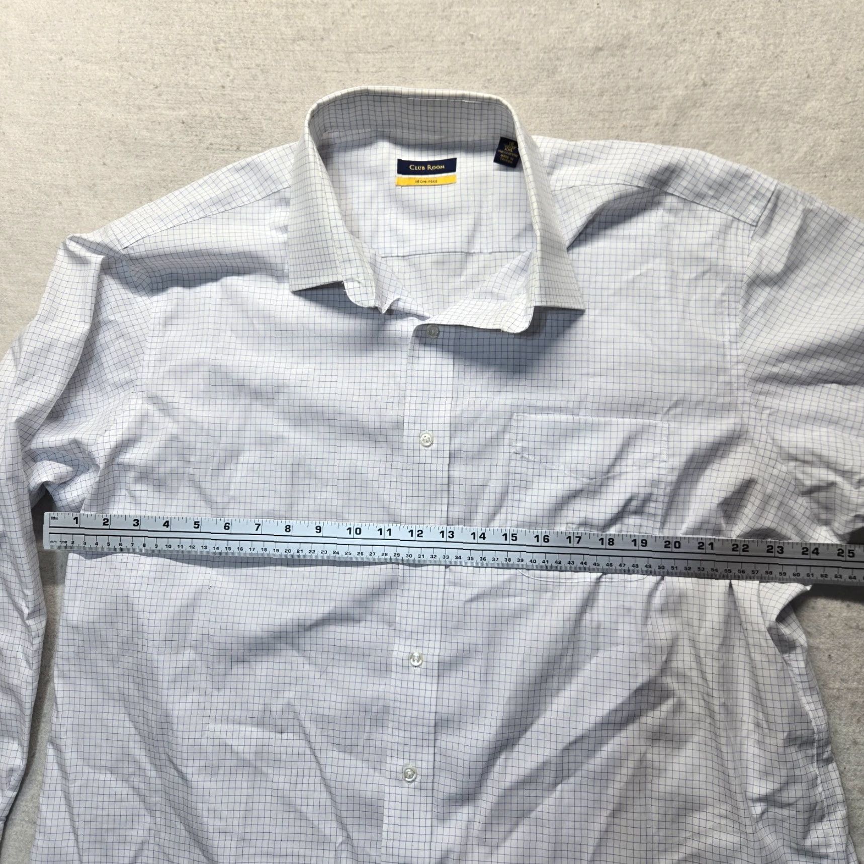 Club Room Club Room Shirt Adult XXl White Check Long Sleeve Button-Up Casual, Business, Workwear, Plaid Men’s Size 2XL Size US XXL / EU 58 / 5 - 4 Thumbnail