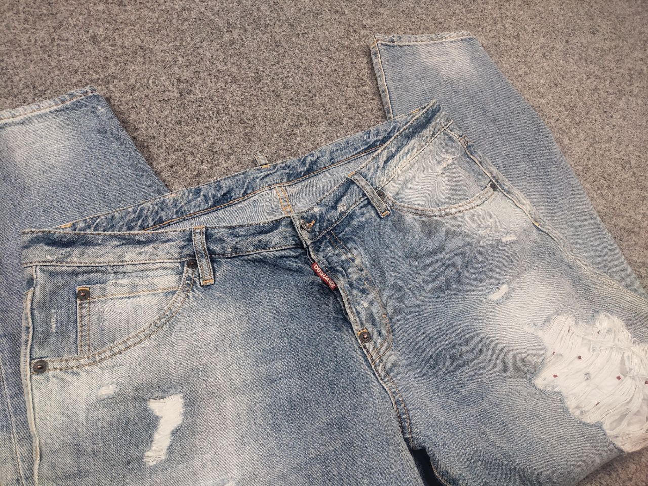 Dsquared2 Dsquared2 Design hockney Denim Blue Patchwork Mom Jeans Size US 34 / EU 50 - 12 Thumbnail