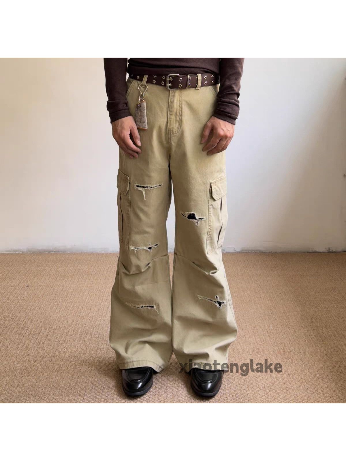 Vintage zx vintage loose baggy wide Leg flared carpenter pants Size US 33 - 3 Thumbnail