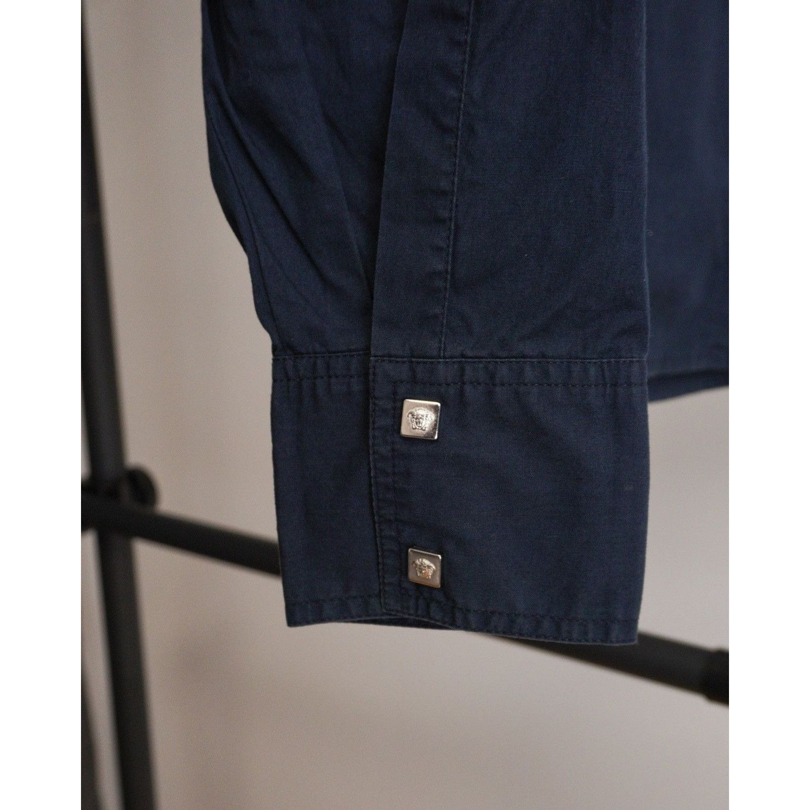 Versace Vintage versace classic medusa navy blue shirt Size US L / EU 52-54 / 3 - 8 Thumbnail