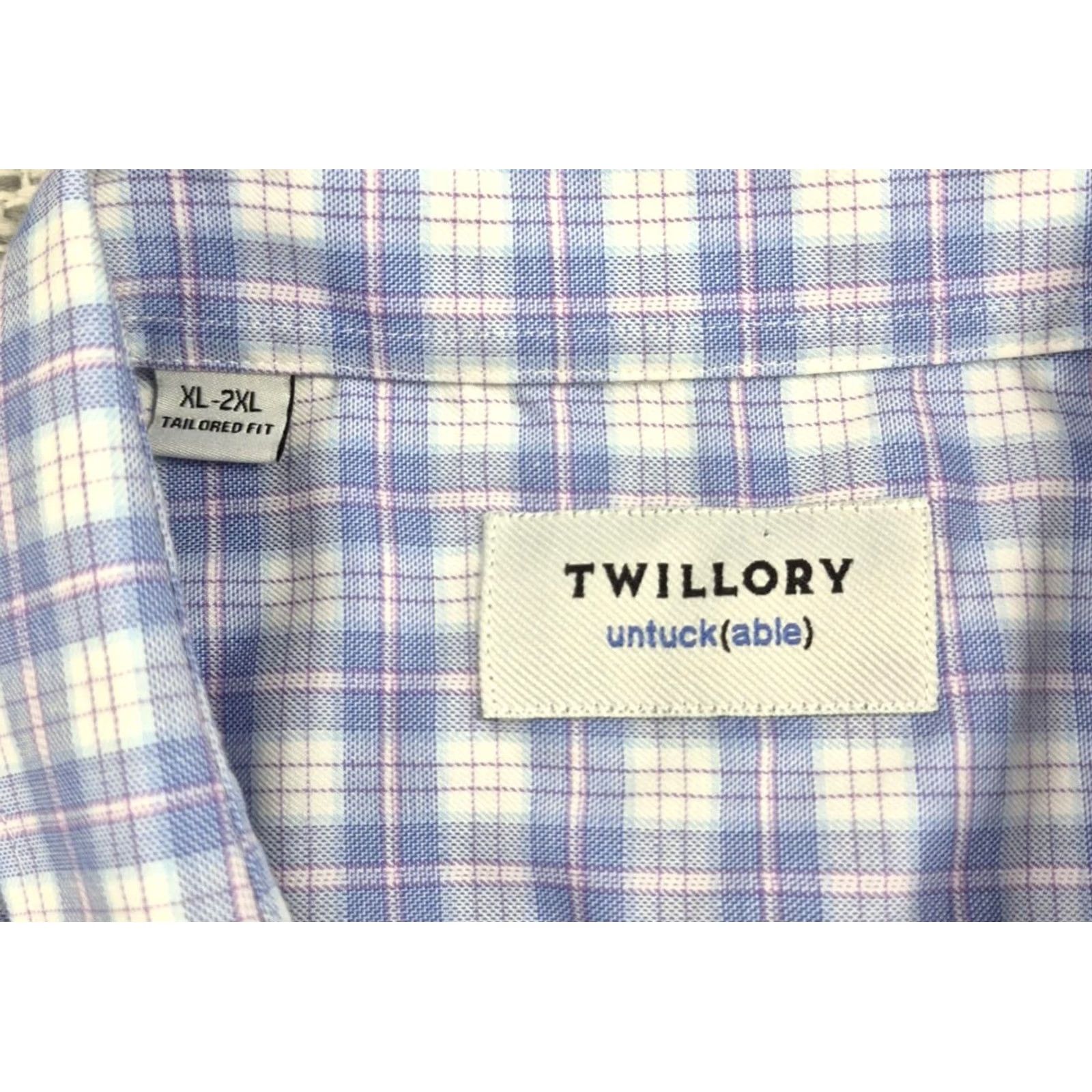 Vintage Twillory Button Up Shirt Mens 2XL Blue Check Long Sleeve Stretch Casual Preppy Size US XXL / EU 58 / 5 - 5 Thumbnail