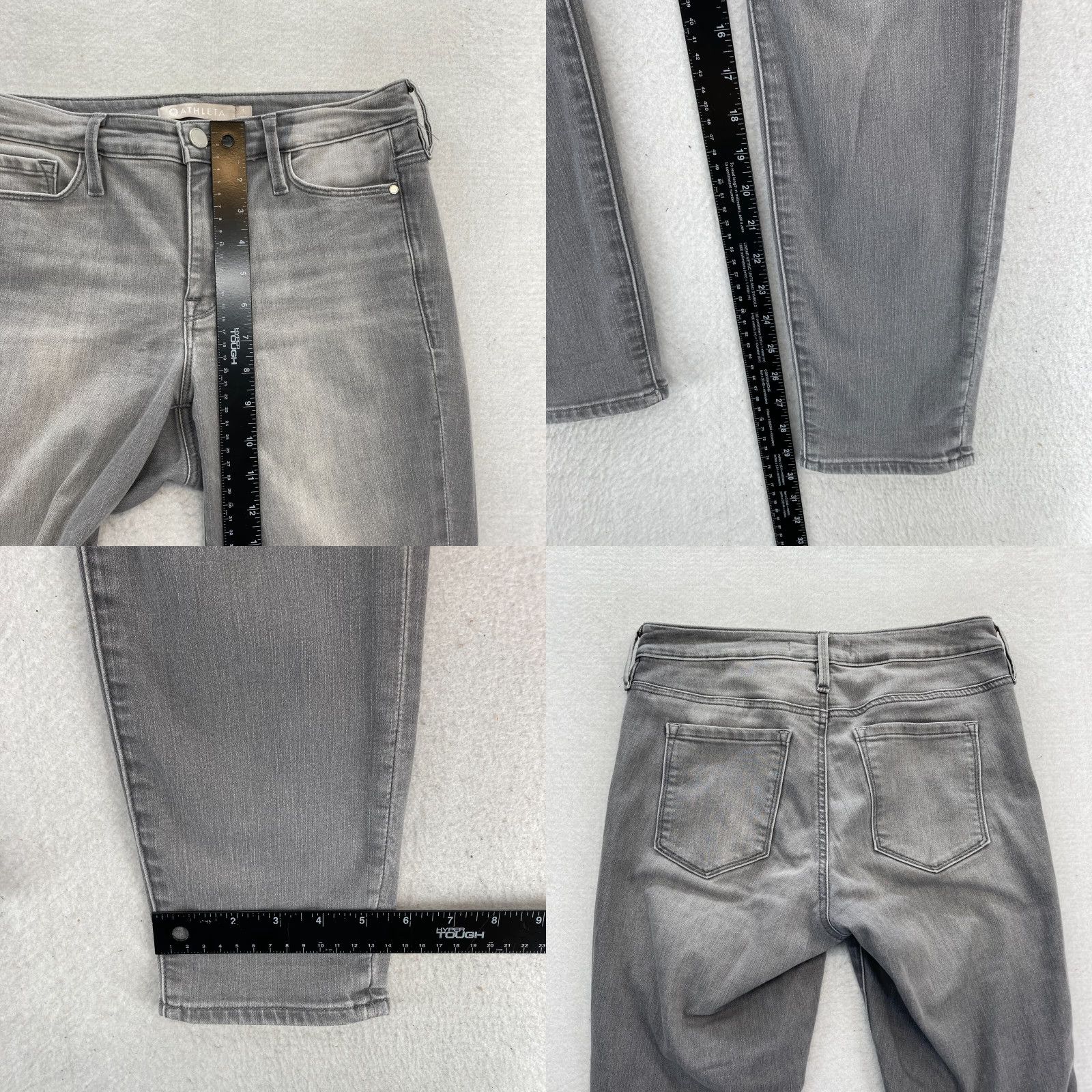 Athleta Athleta Sculptek Jeans Women’s 4 Skinny Ankle Gray Stretch Denim Low Rise Pants Size 28" / US 6 / IT 42 - 8 Thumbnail