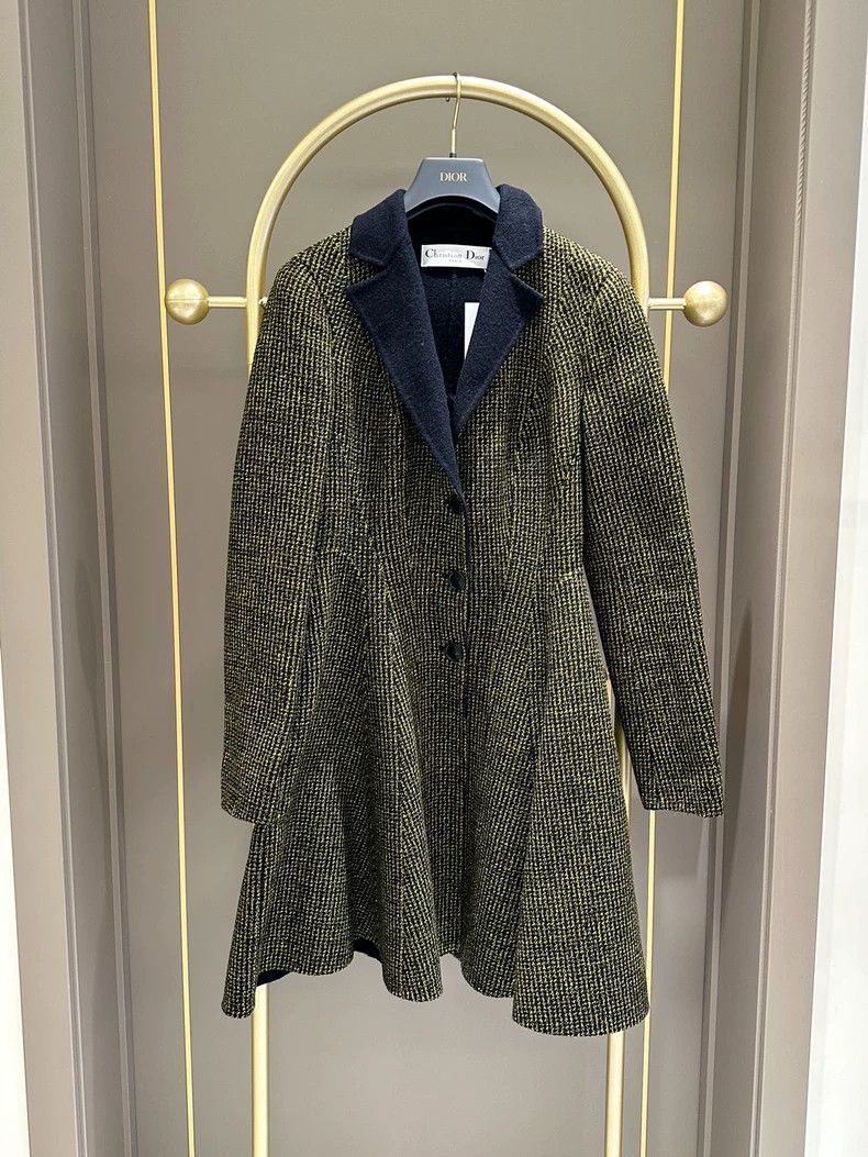 Dior Dior Wool Coat with Navy Collar - dmc Size US M / EU 48-50 / 2 - 1 Thumbnail