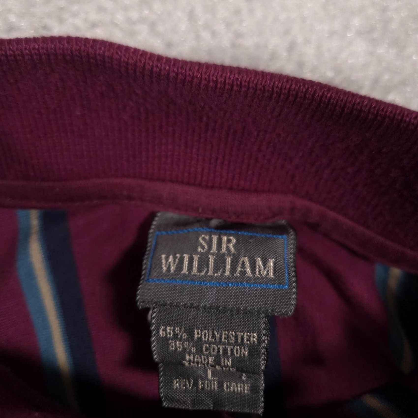Vintage Sir William Polo Shirt Mens Large Red Striped Pocket Knit Casual Top Retro Size US L / EU 52-54 / 3 - 7 Thumbnail