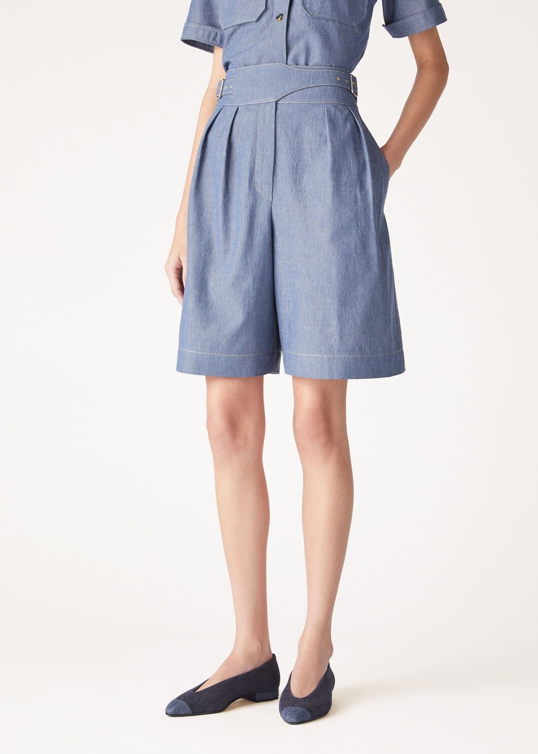 Loro Piana o1srvl11e0825 FAO6411 Valmar Bermuda Short in Light Blue Size 26" / US 2 / IT 38 - 3 Thumbnail