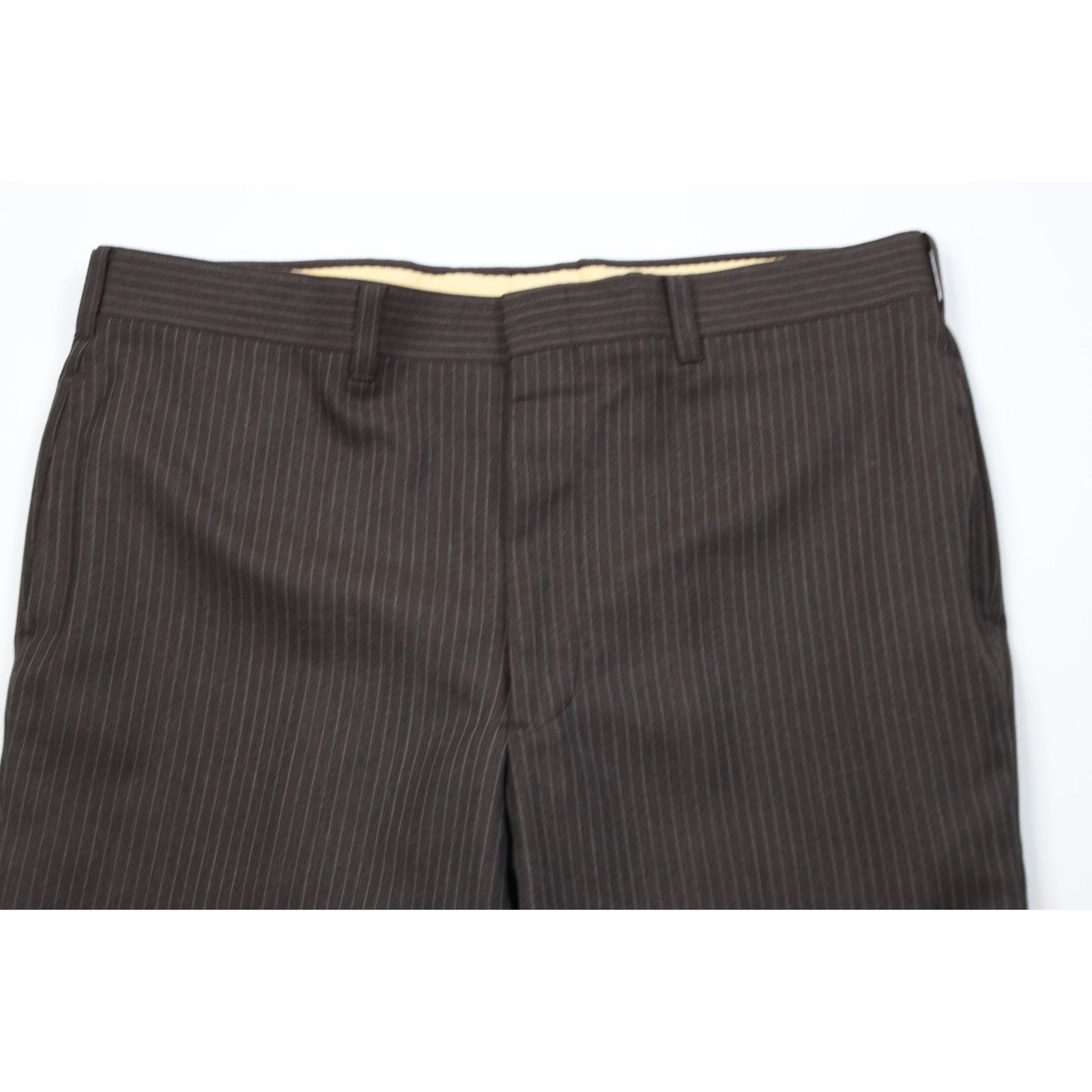 Vintage Vintage 70s 3 Piece Wool Pinstriped Suit Bell Bottoms Size 44L - 10 Thumbnail
