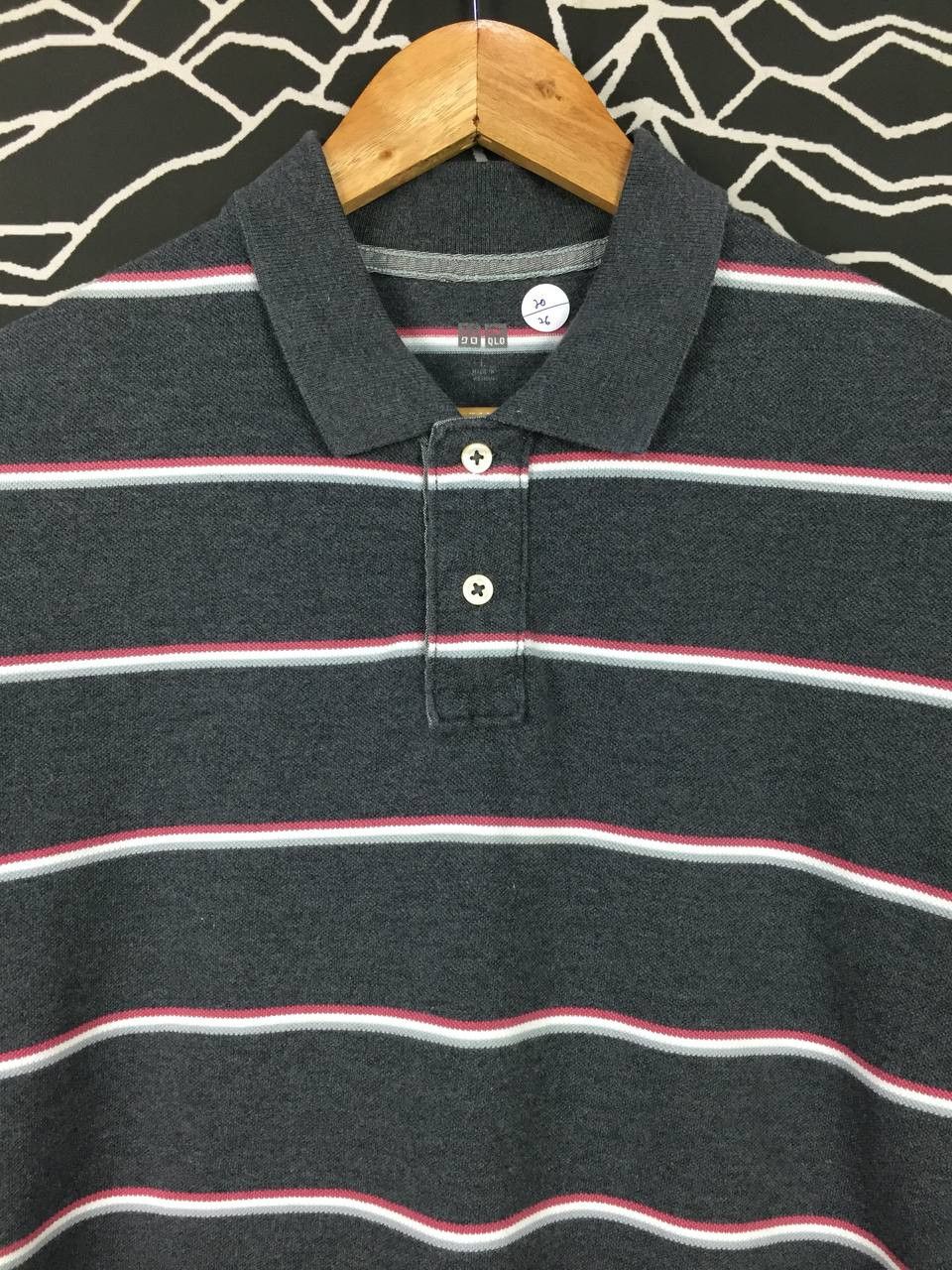 Japanese Brand × Uniqlo Uniqlo Casual Essential Striped Polo Tee Size US M / EU 48-50 / 2 - 3 Thumbnail