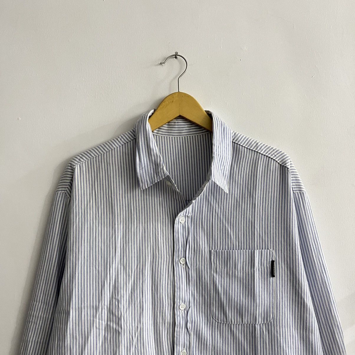 Issey Miyake Mercibeaucop - Striped Boxy Fit Ls Button Up Size US L / EU 52-54 / 3 - 2 Thumbnail